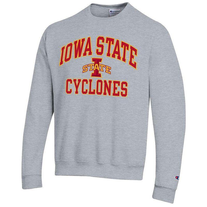 Men's Champion Heather Gray Iowa State Cyclones High Motor Pullover Sweatshirt, Size: Large, Grey Product Image