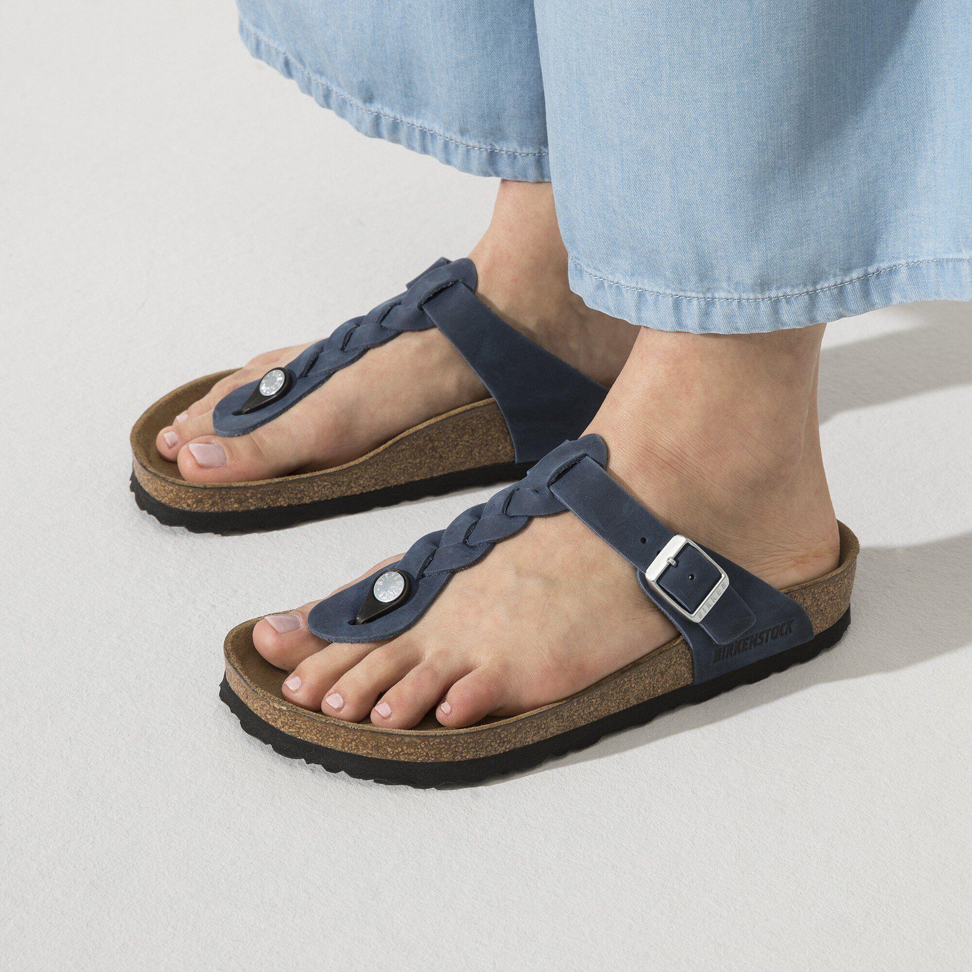 Gizeh Braided Oiled Leather Navy Product Image