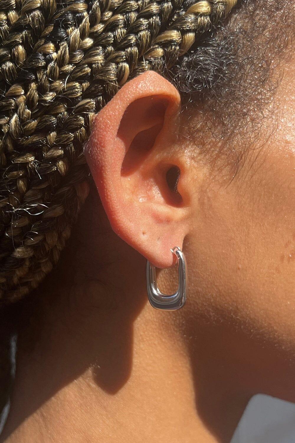Rectangle Hoop Earrings Product Image