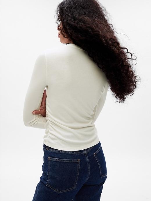 Mini Rib Ruched T-Shirt Product Image