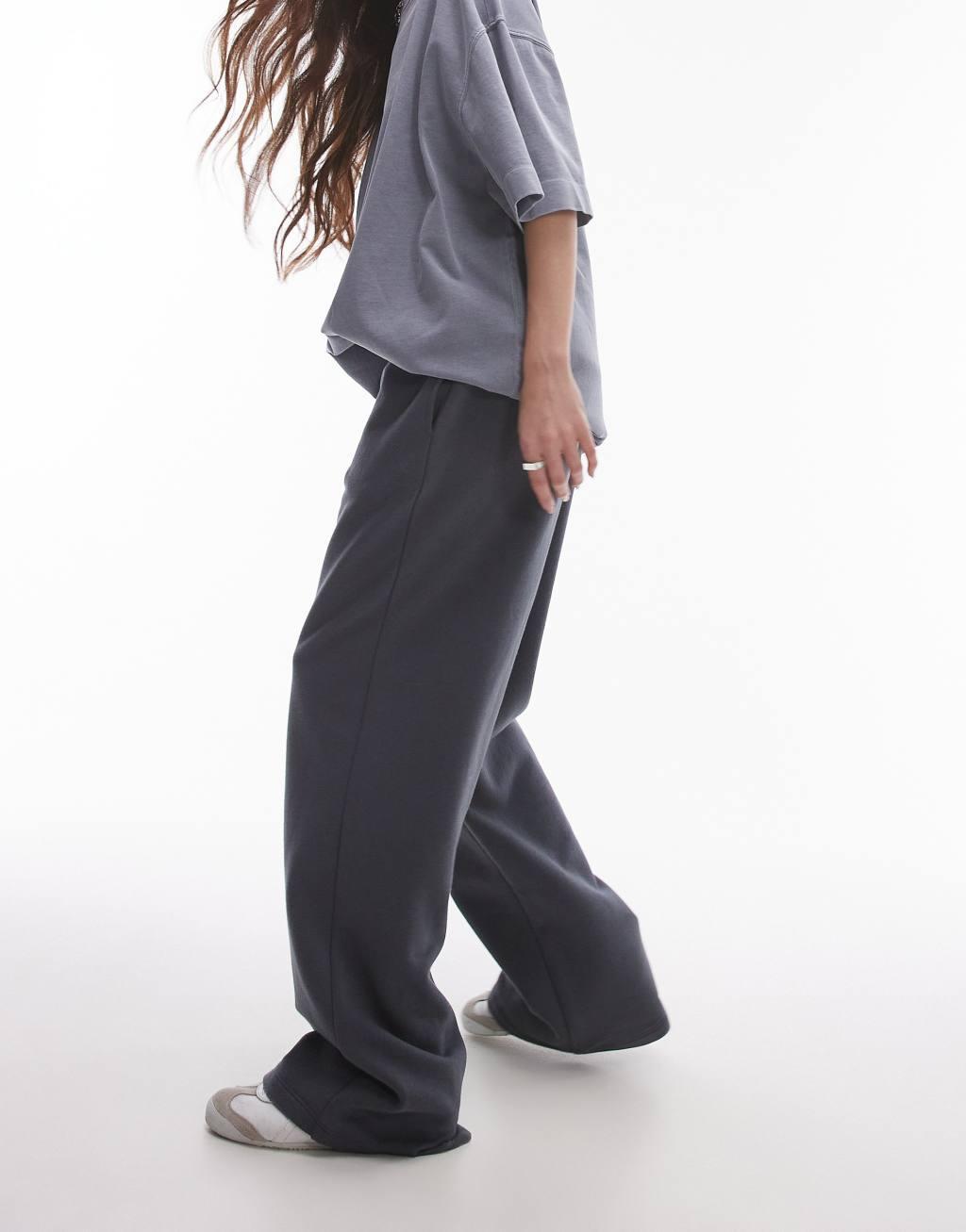 Topshop straight leg sweatpants in slate - part of a set Product Image