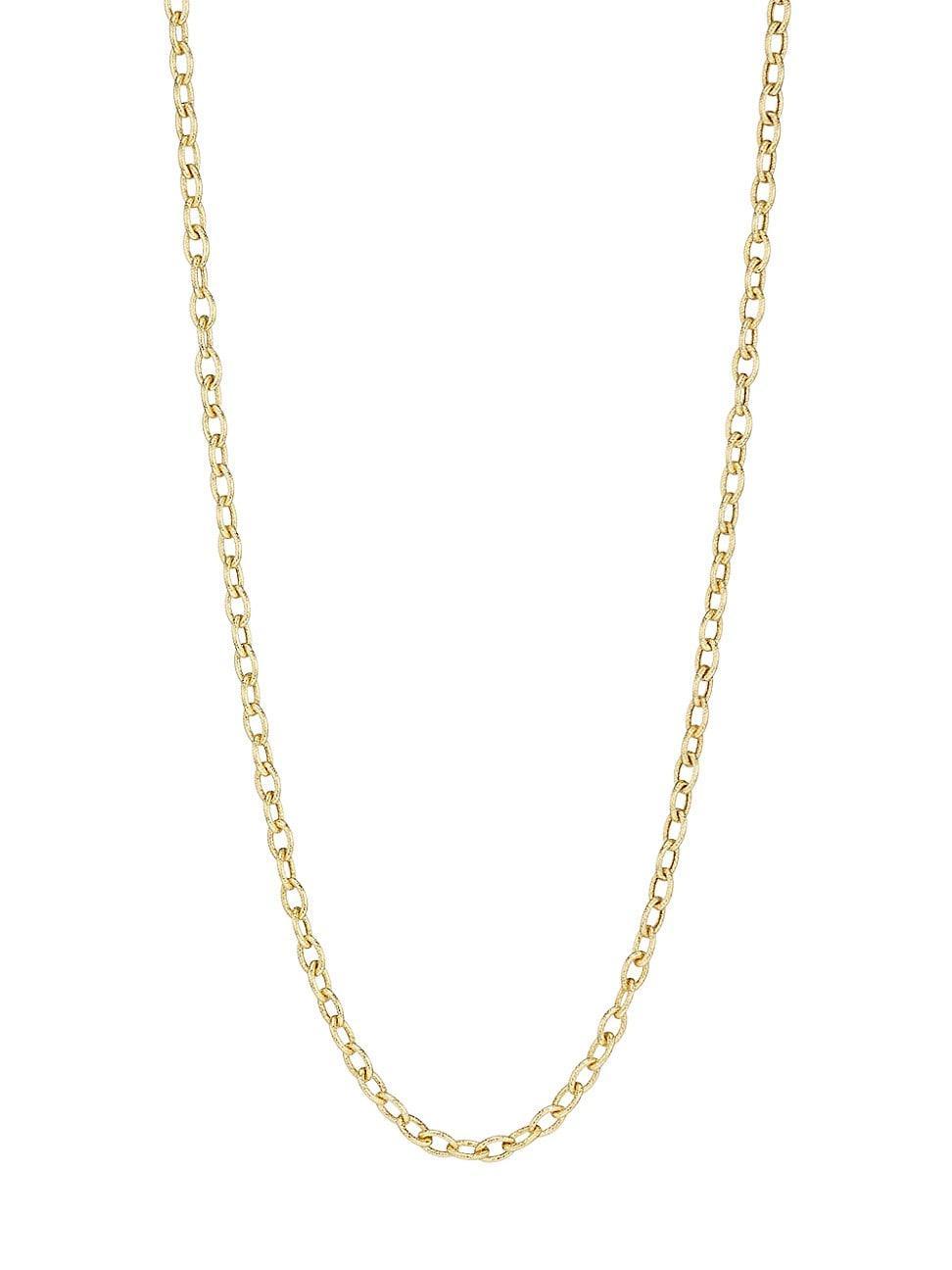 Womens 14K Gold Oval-Link Chain Necklace Product Image