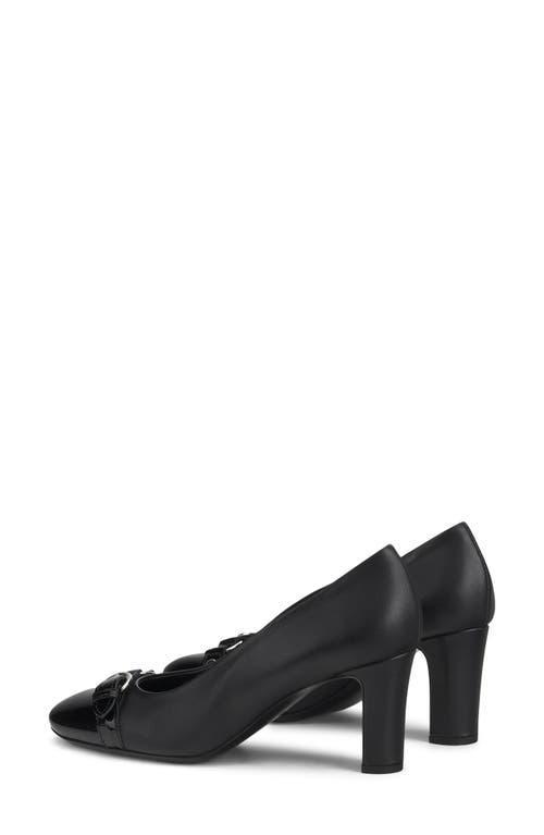 AGL ATTILIO GIUSTI LEOMBRUNI Agl Irina Cap Toe Pump In Nero-nero-nero Product Image