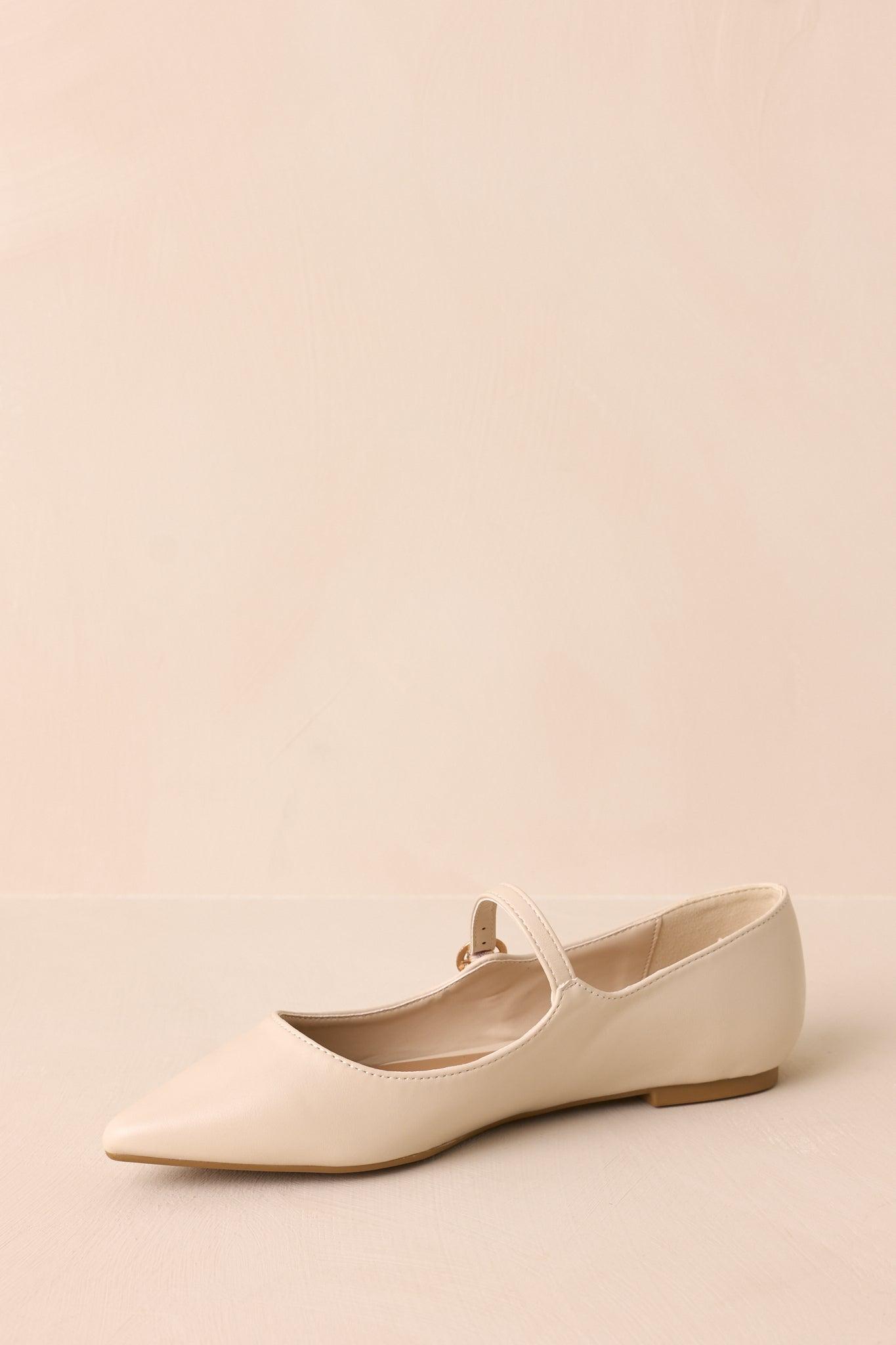 Frostveil Mantle Ivory Pointed-Toe Flats Product Image