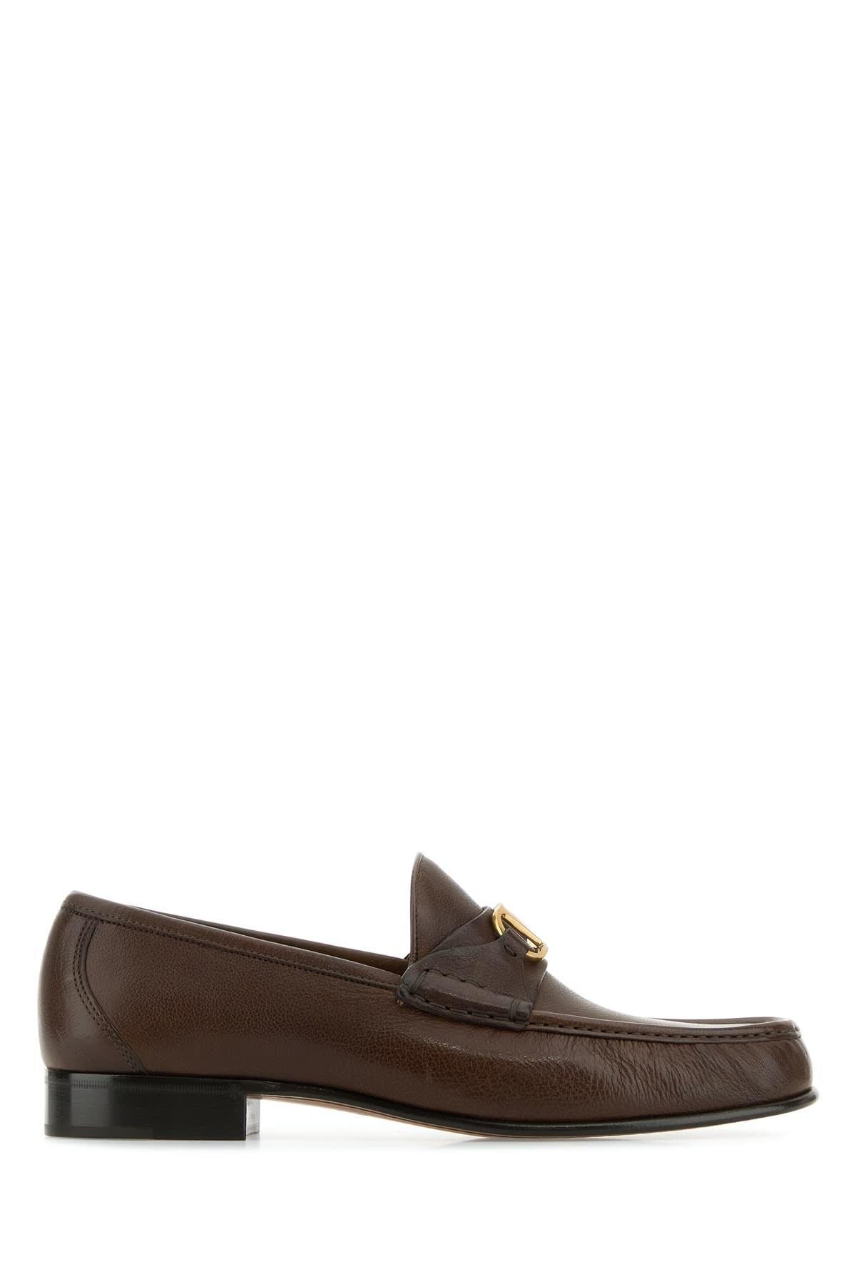 Ferragamo Mens Balty Gancini Leather Loafers Product Image