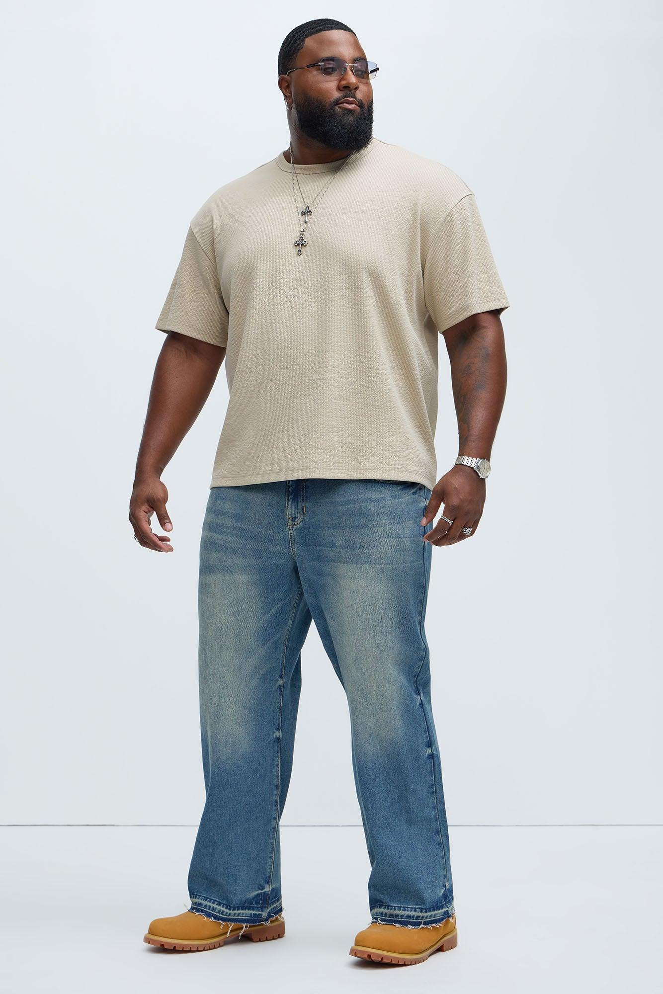 Corey Casual Blue Dean Straight Jeans - Medium Blue Wash Product Image