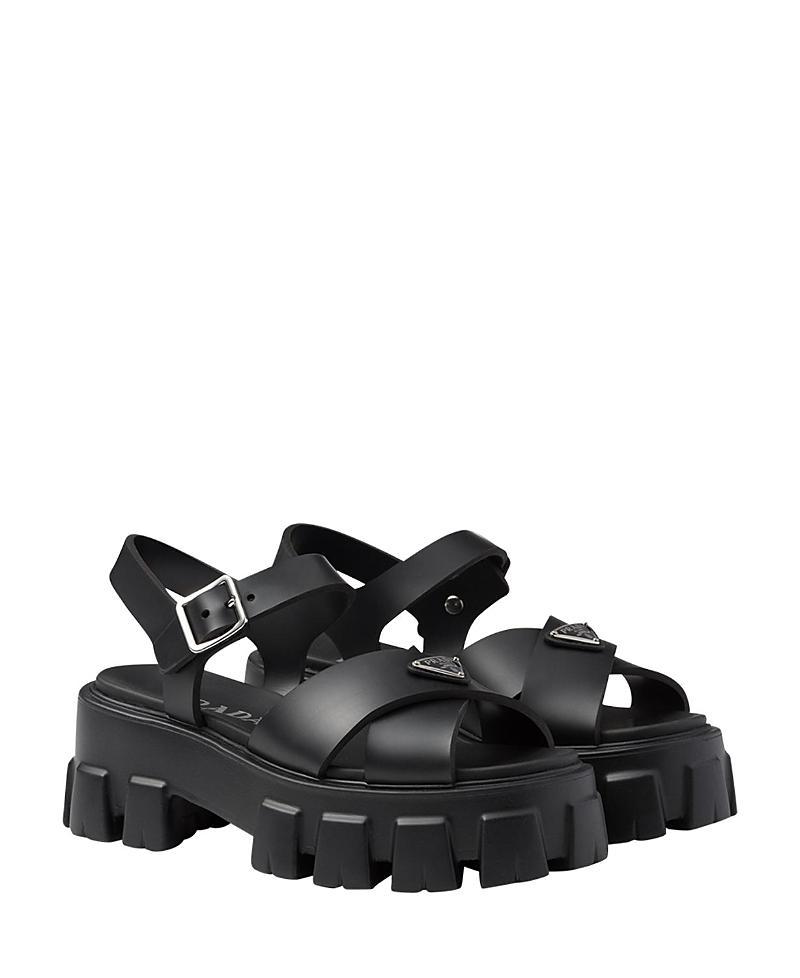 Prada Womens Monolith Rubber Sandals Product Image