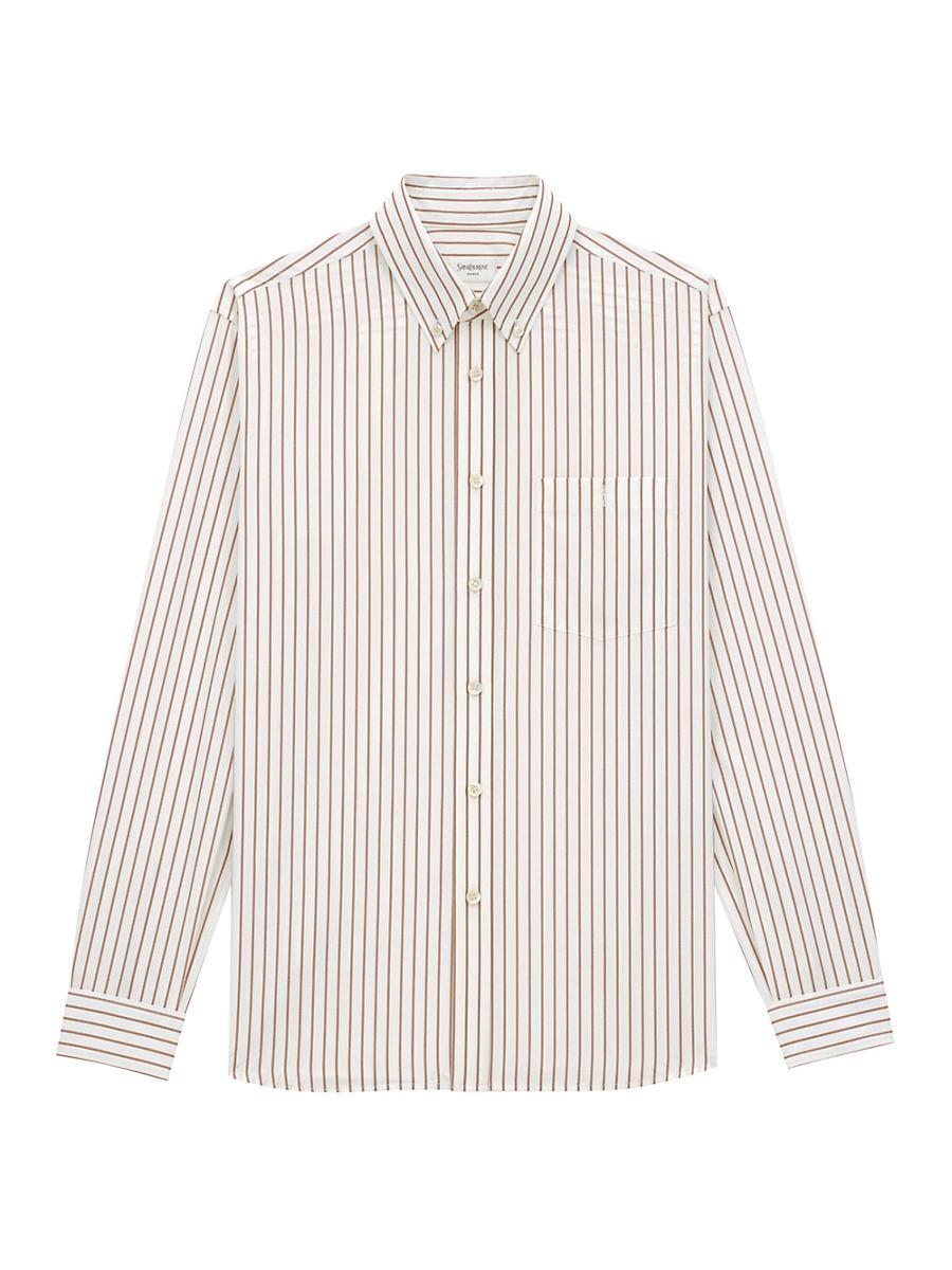 Womens Cassandre Shirt in Striped Cotton Poplin Product Image