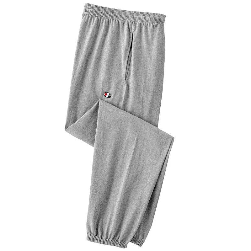 Men's Champion® Cinched Jersey Pants, Size: Small, Granite Grey Product Image