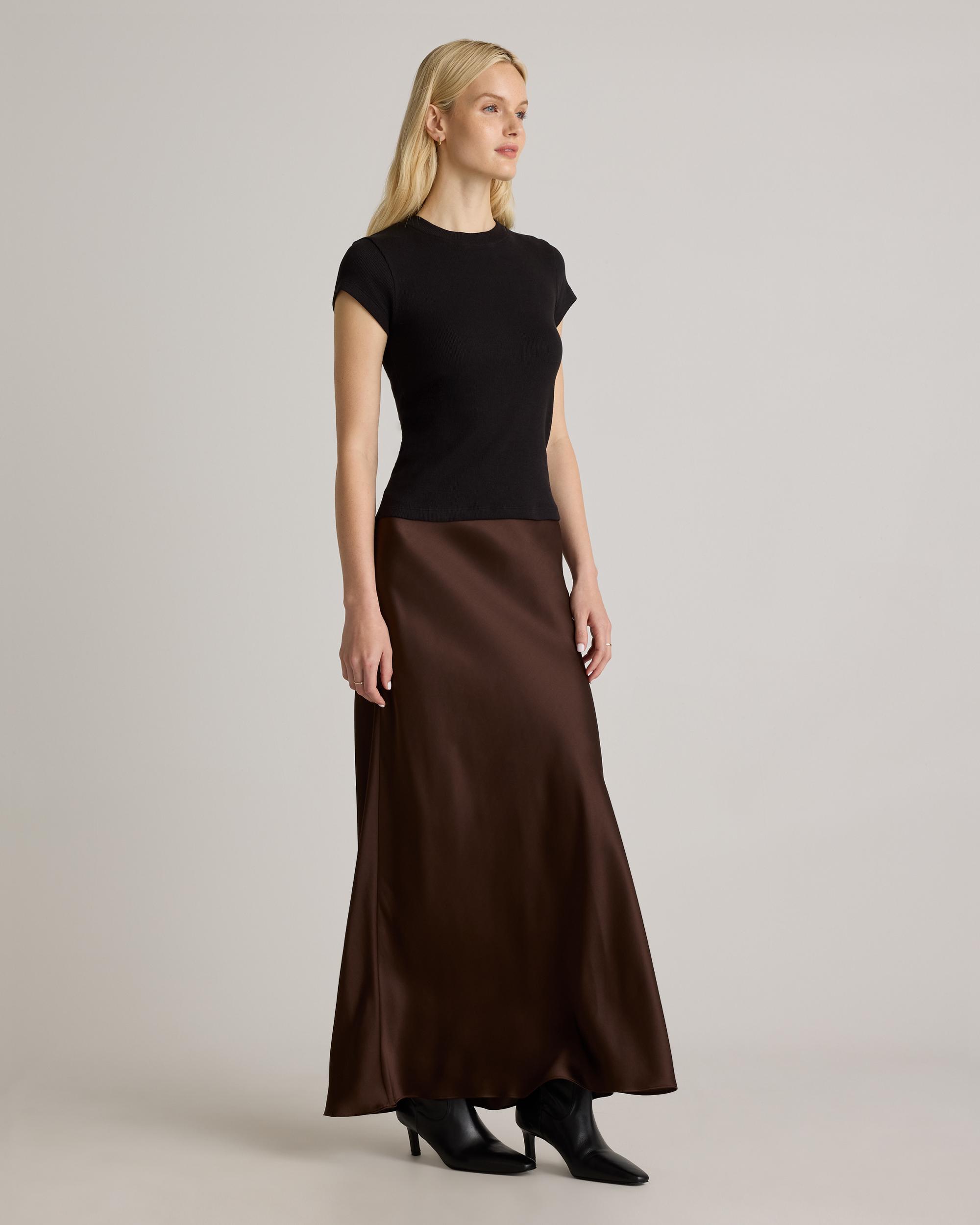 Quince | Women's Micro-Rib Crewneck T-Shirt Organic Cotton Product Image