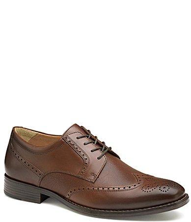 Johnston & Murphy Lewis Embossed Wing Tip Full Grain) Men's Shoes Product Image