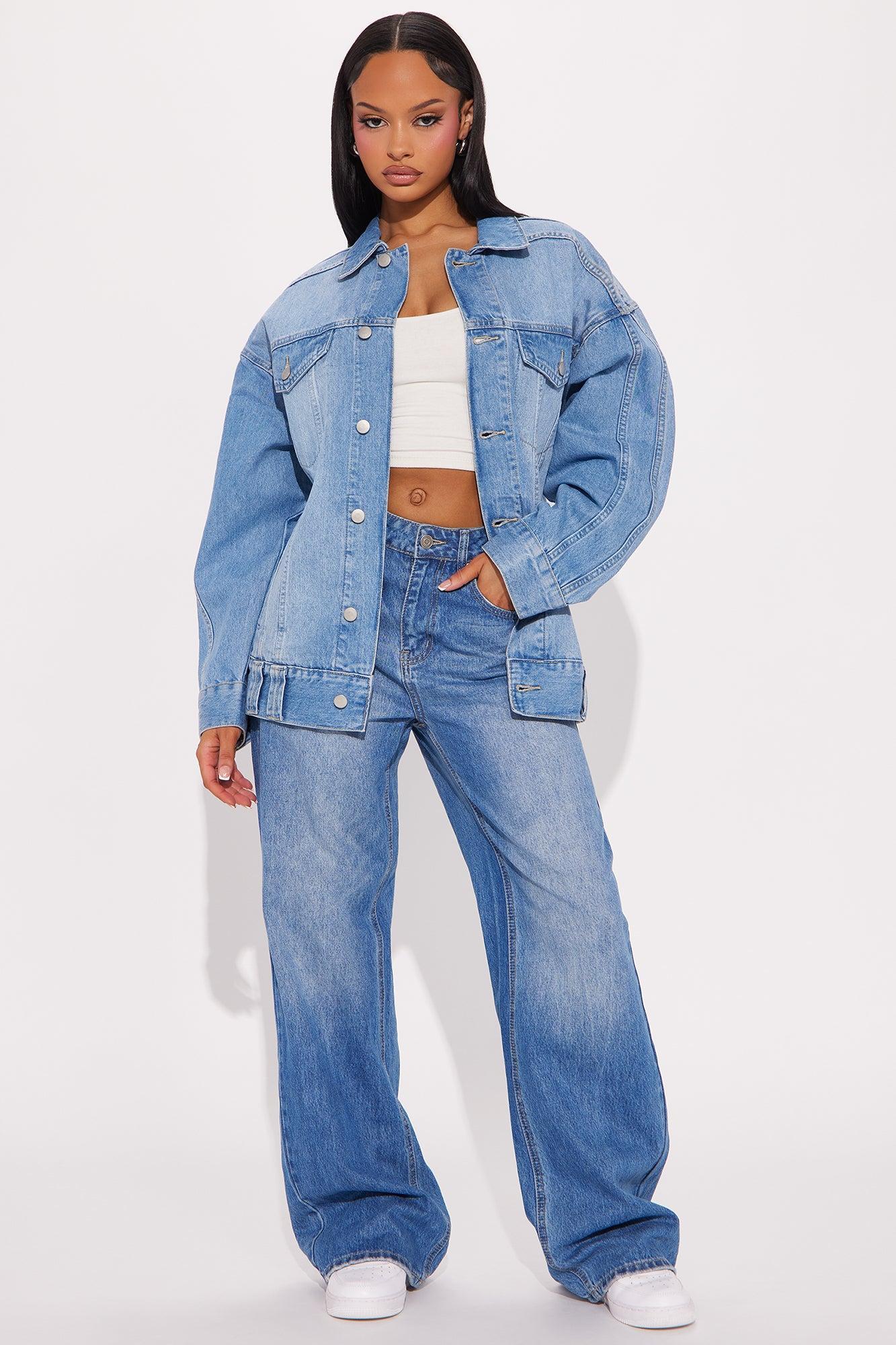 Maliyah Oversized Denim Jacket - Medium Wash Product Image