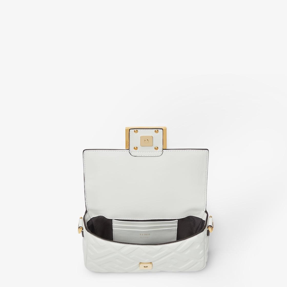 Baguette MiniWhite leather bag Product Image