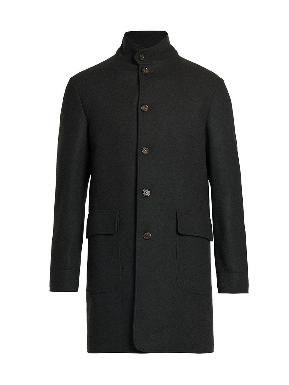 Mens Martingala Cashmere Overcoat with Inset Zip Product Image
