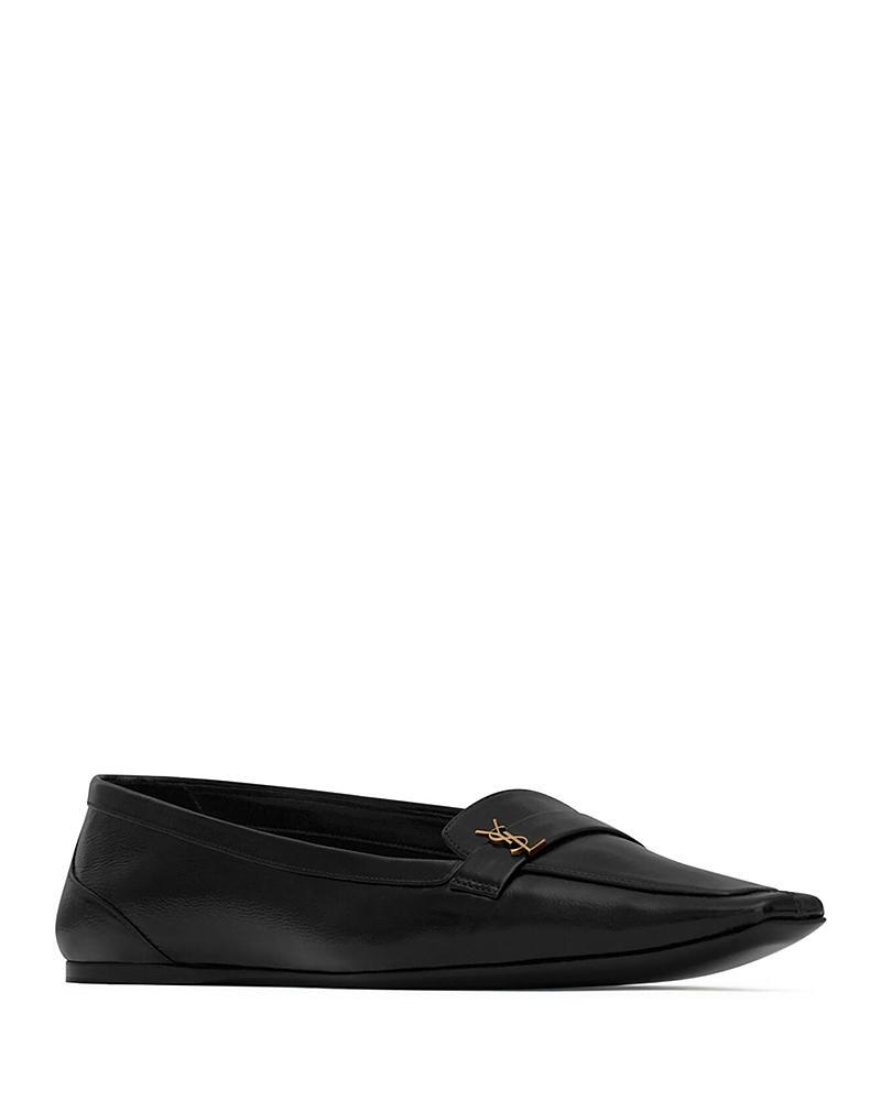 Saint Laurent Womens Poppy Ballerinas in Smooth Leather Product Image