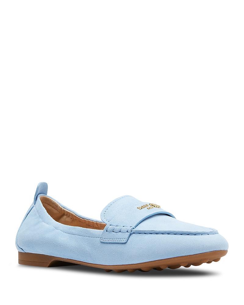 Womens Eliza Logo Suede Loafers Product Image