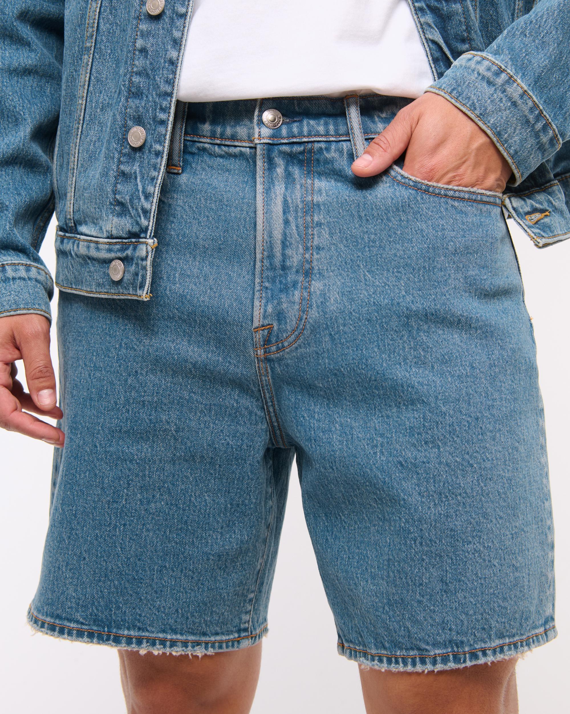 Athletic Loose Denim Short Product Image
