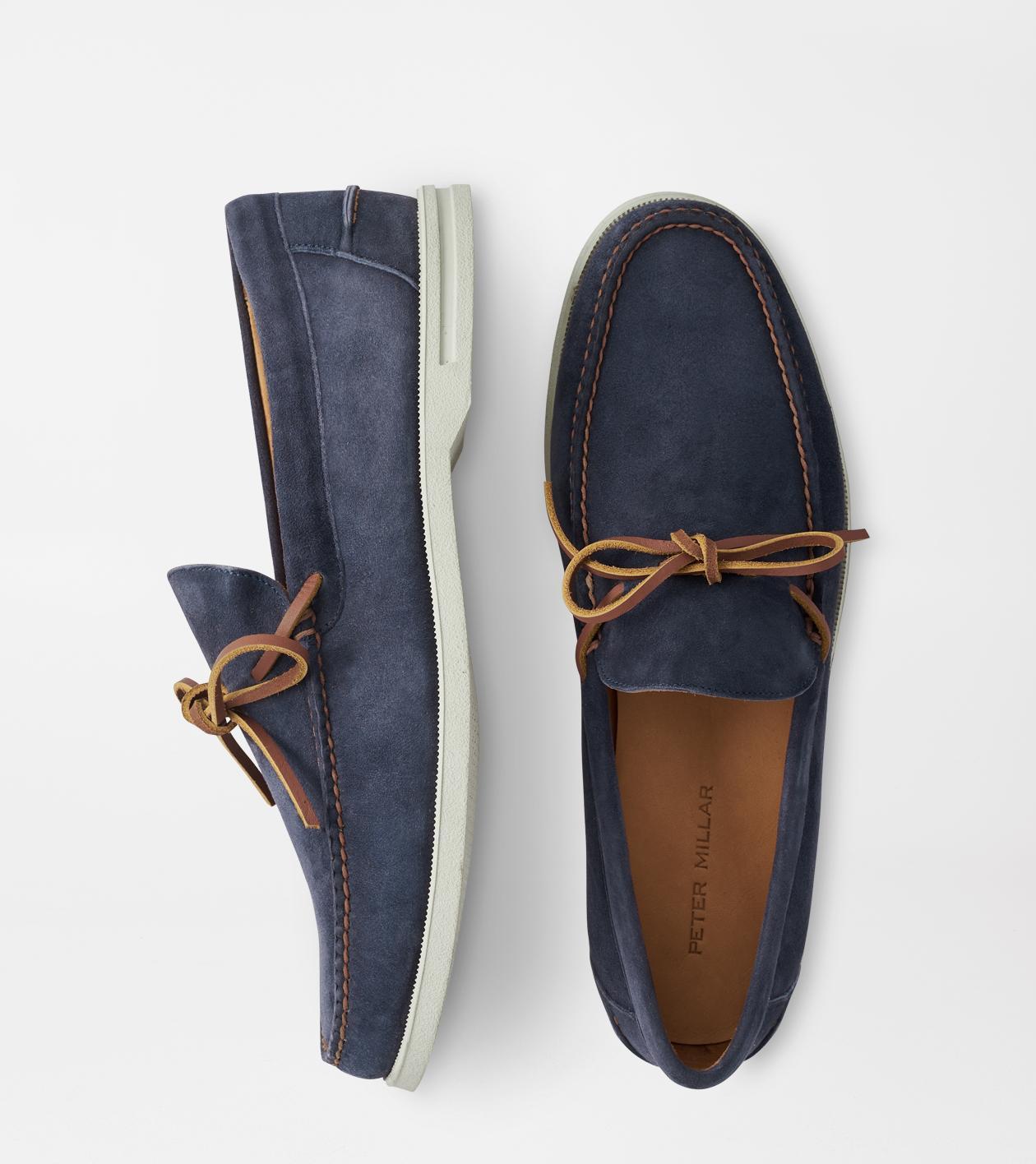 Peter Millar Mens Excursionist Boat Shoe | Color: Whiskey | Size: 8 Product Image