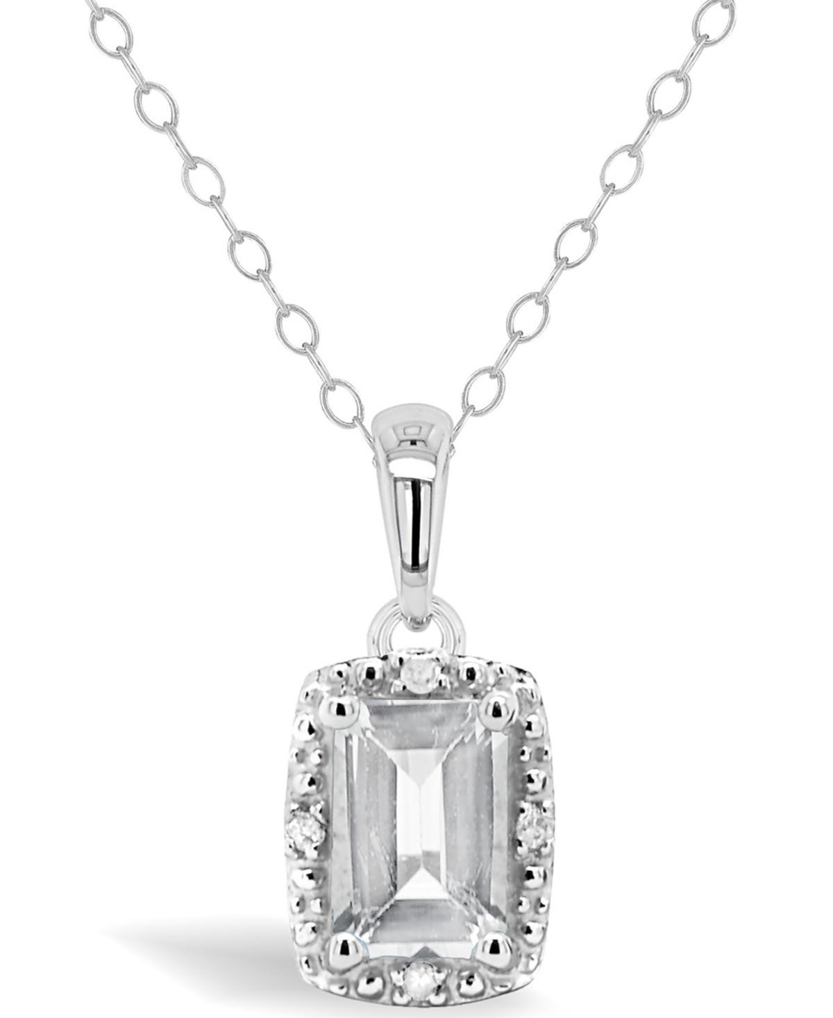Celebration Gems Sterling Silver Gemstone & Diamond Accent Pendant Necklace, Womens Purple Product Image