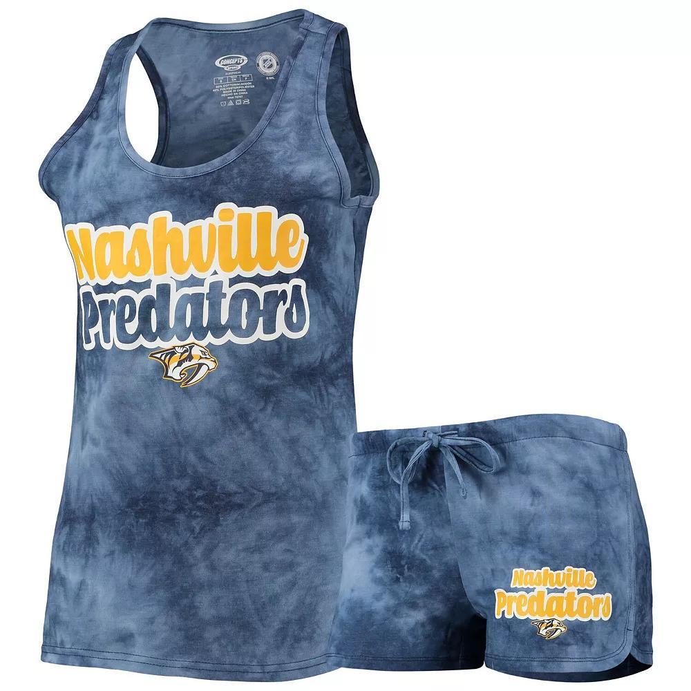 Women's Concepts Sport Navy Nashville Predators Billboard Racerback Tank Top & Shorts Set, Size: XL, Pdt Blue Product Image