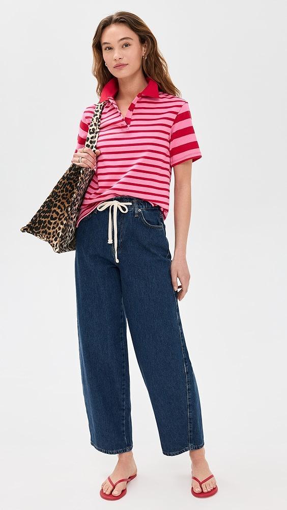 English Factory Stripe Short Sleeve Knit Top | Shopbop Product Image