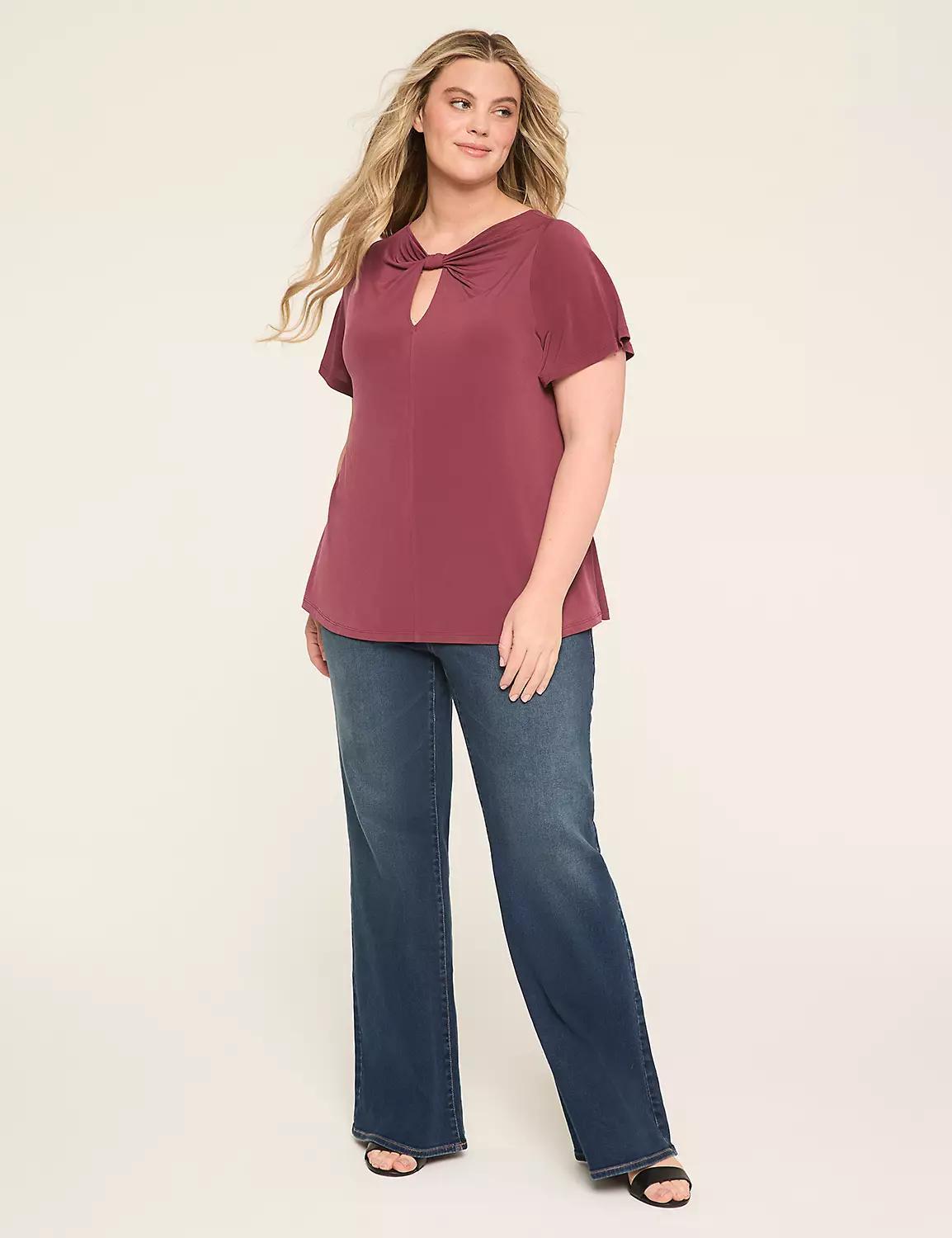 Keyhole Knotted-Neck Top Product Image