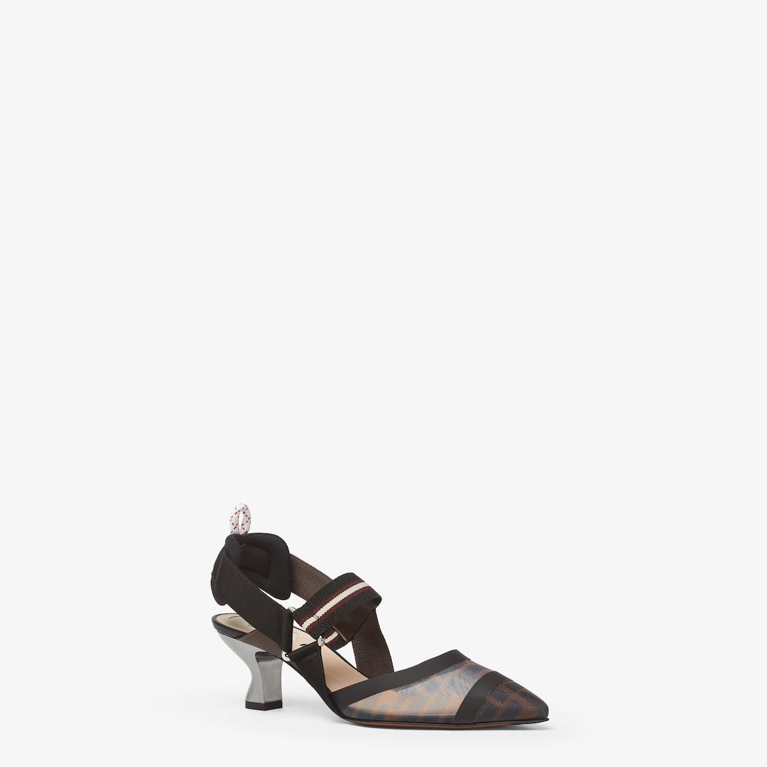 ColibrìMulticolor tech mesh medium-heel slingbacks Product Image