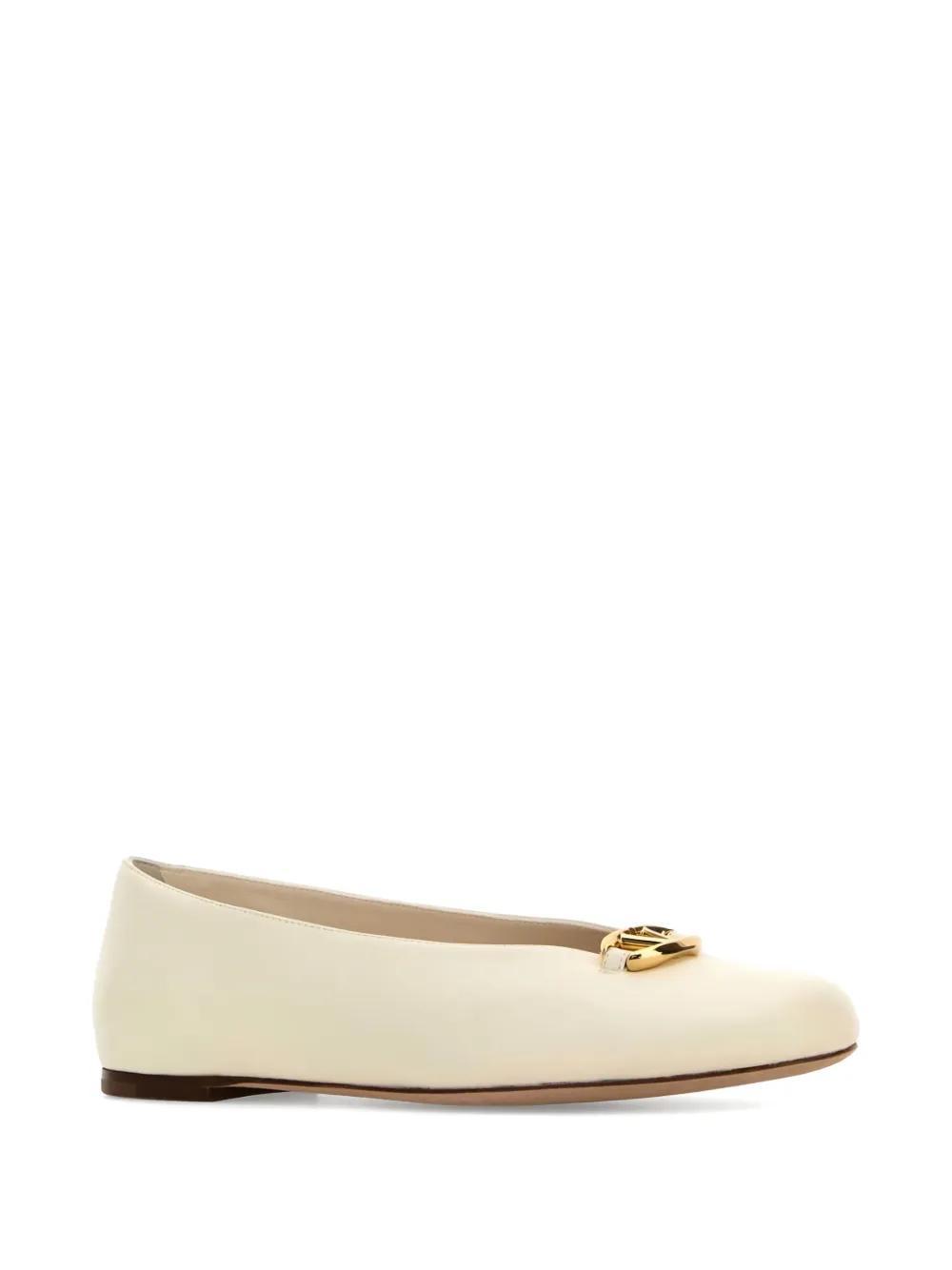 VALENTINO GARAVANI Vlogo Studio Ballerina Shoes In White Product Image