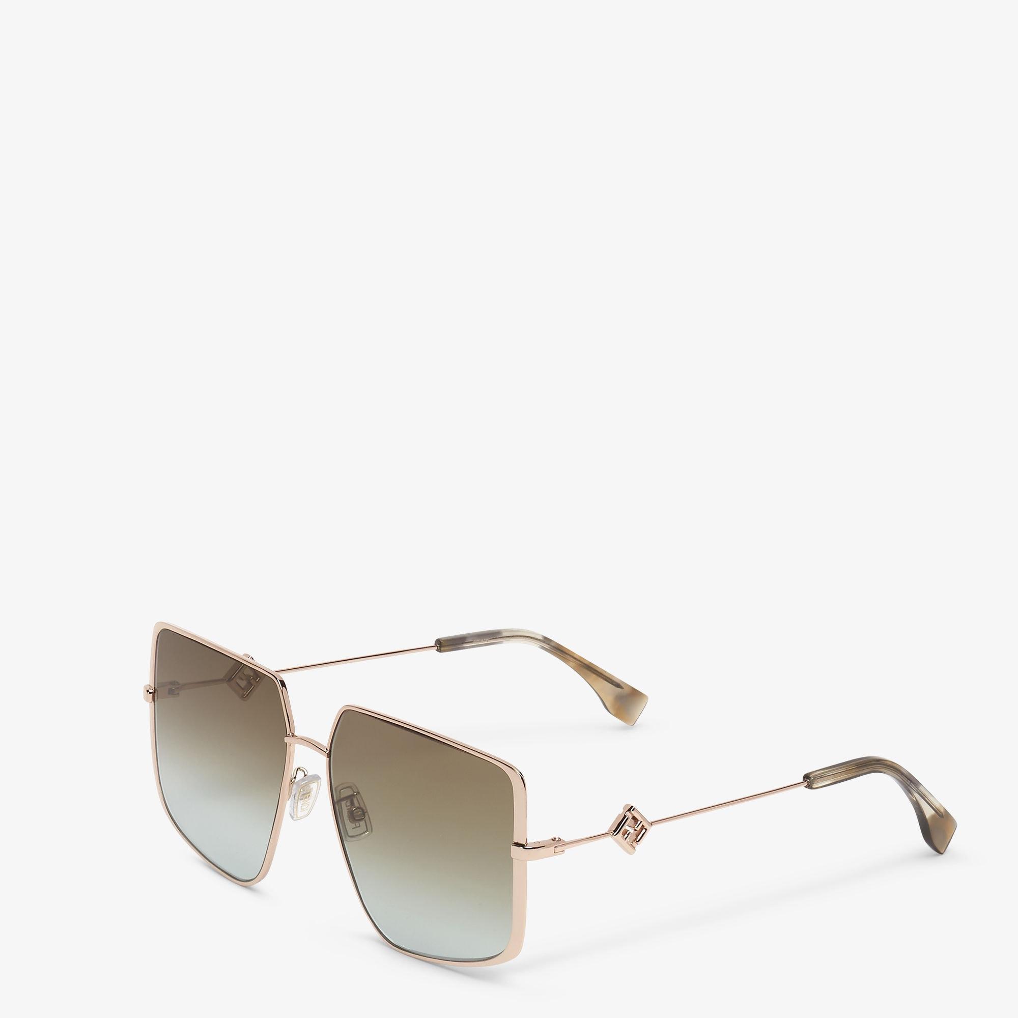 FF DiamondsGold-colored metal sunglasses Product Image