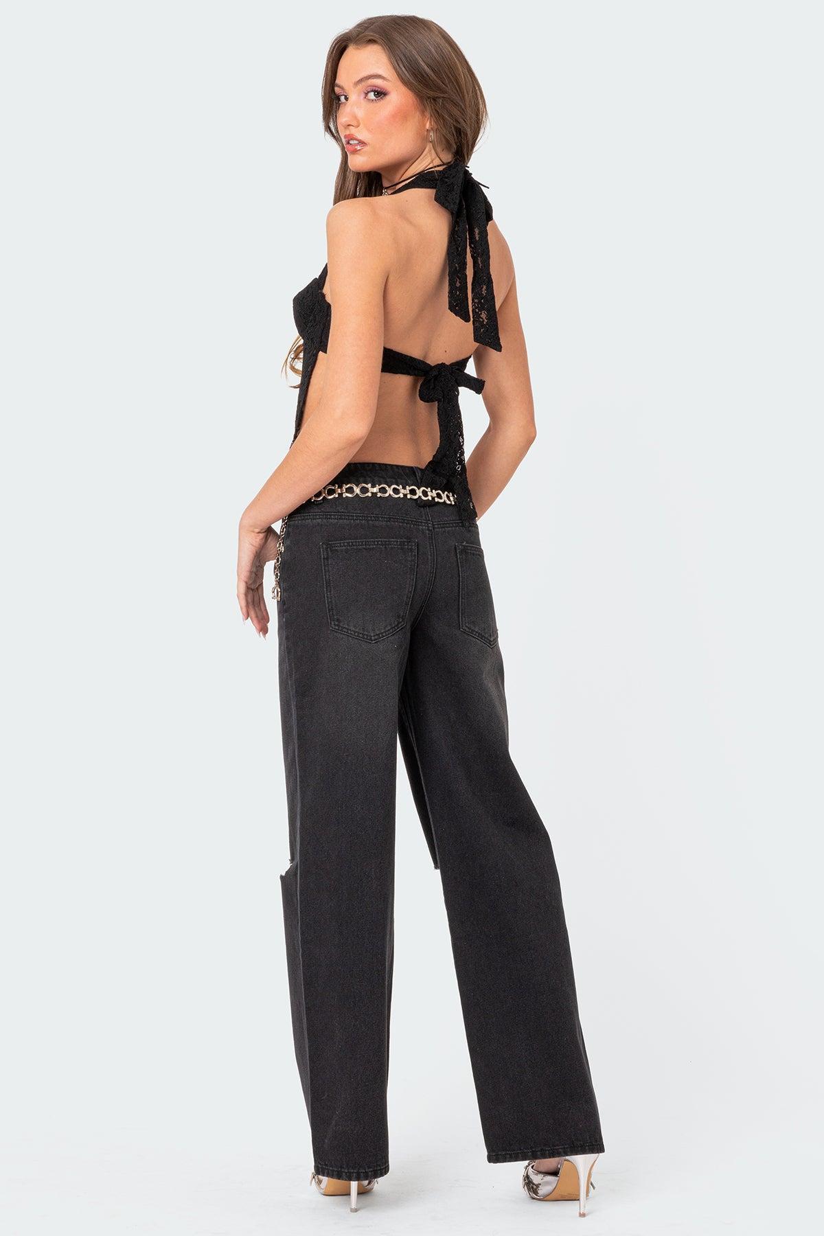 Myrah Open Back Sheer Lace Corset Product Image