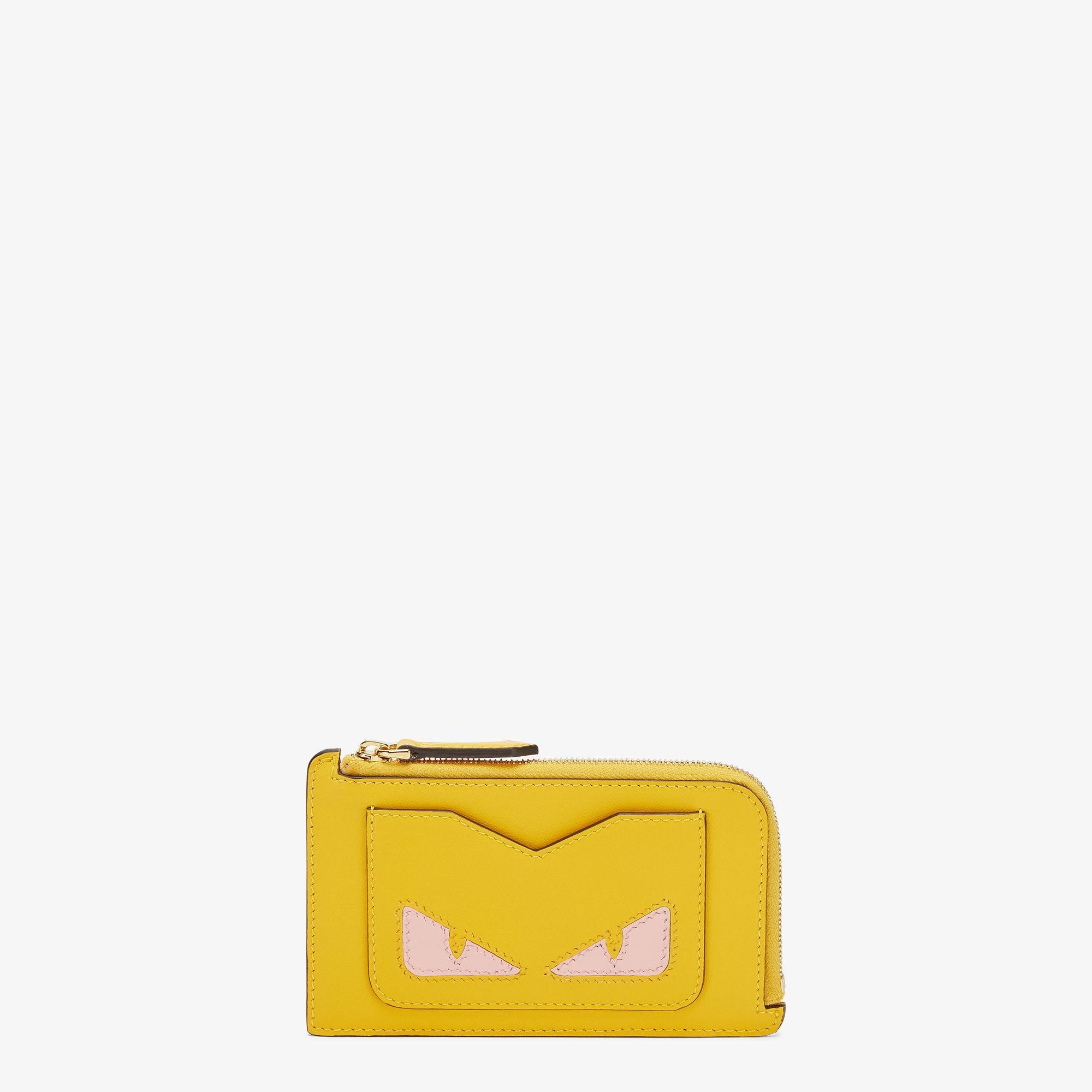 Fendi Card CaseLunar New Year yellow leather card case Product Image