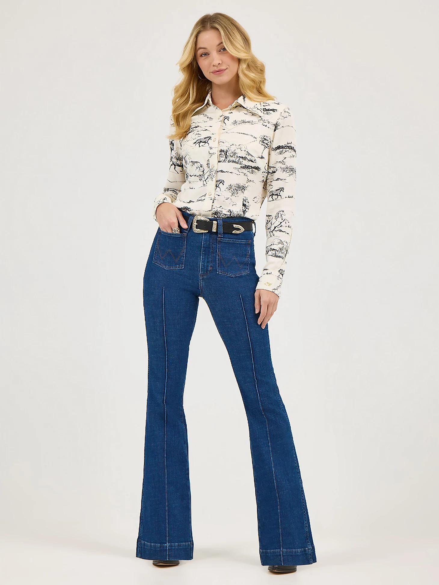 Wrangler x Lainey Wilson Bare Back Flare Jeans | Women's JEANS | Wrangler® Product Image