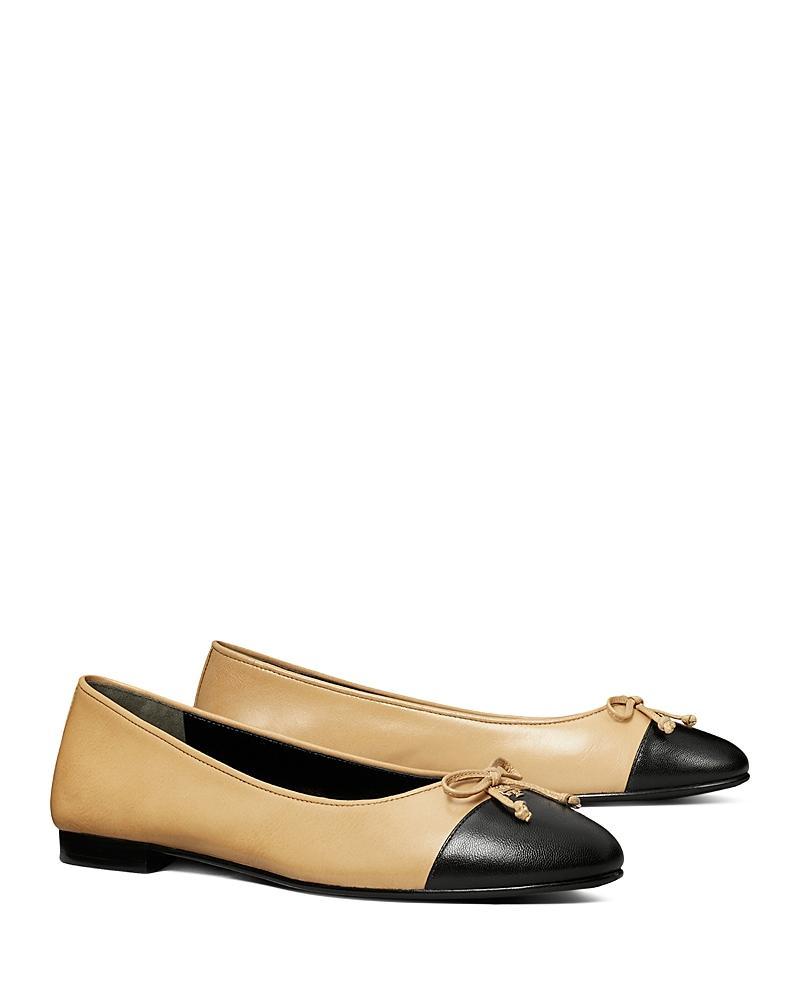 Tory Burch Womens Bow Logo Slip On Ballet Flats Product Image