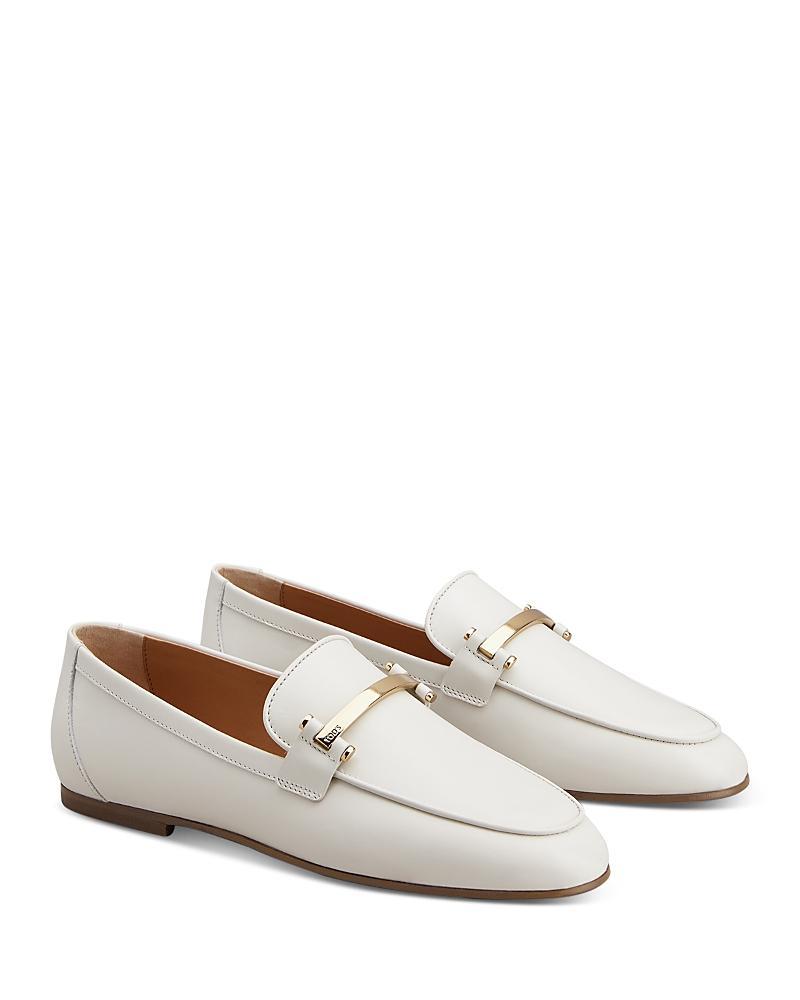 Tods Womens Leather Loafer Flats Product Image