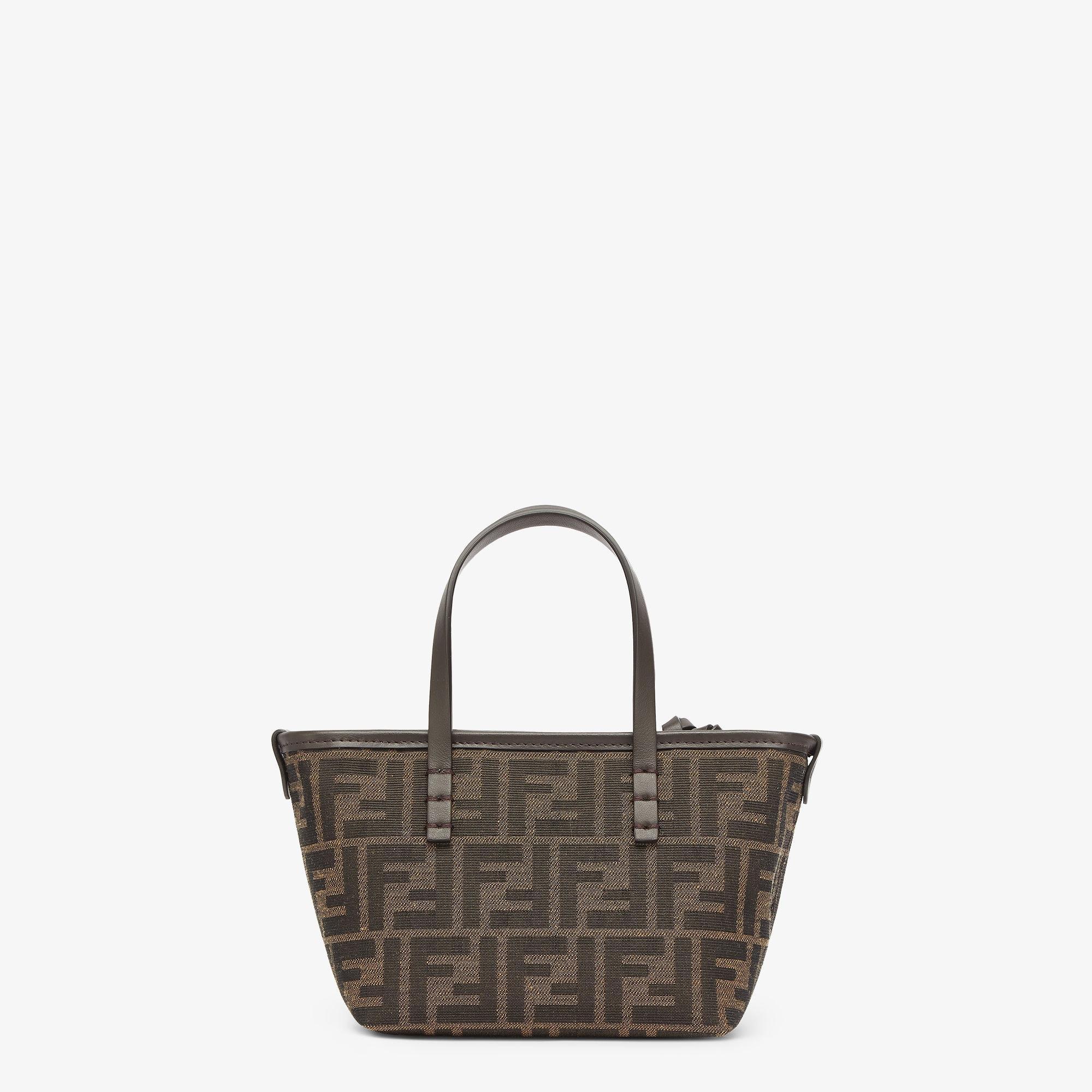 Mini RollBrown FF jacquard mini bag Product Image