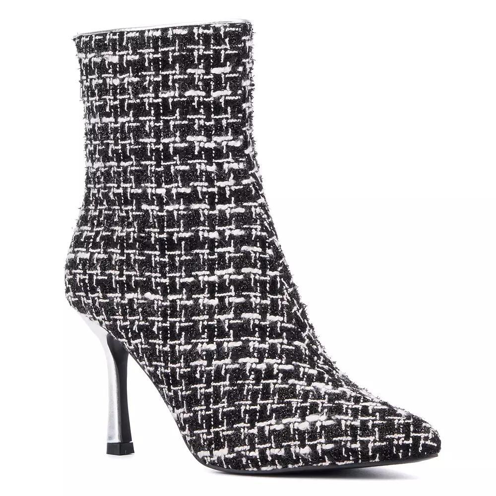 New York & Company Ricki Women's Metallic Ankle Boots, Size: 8, Black Gold Product Image