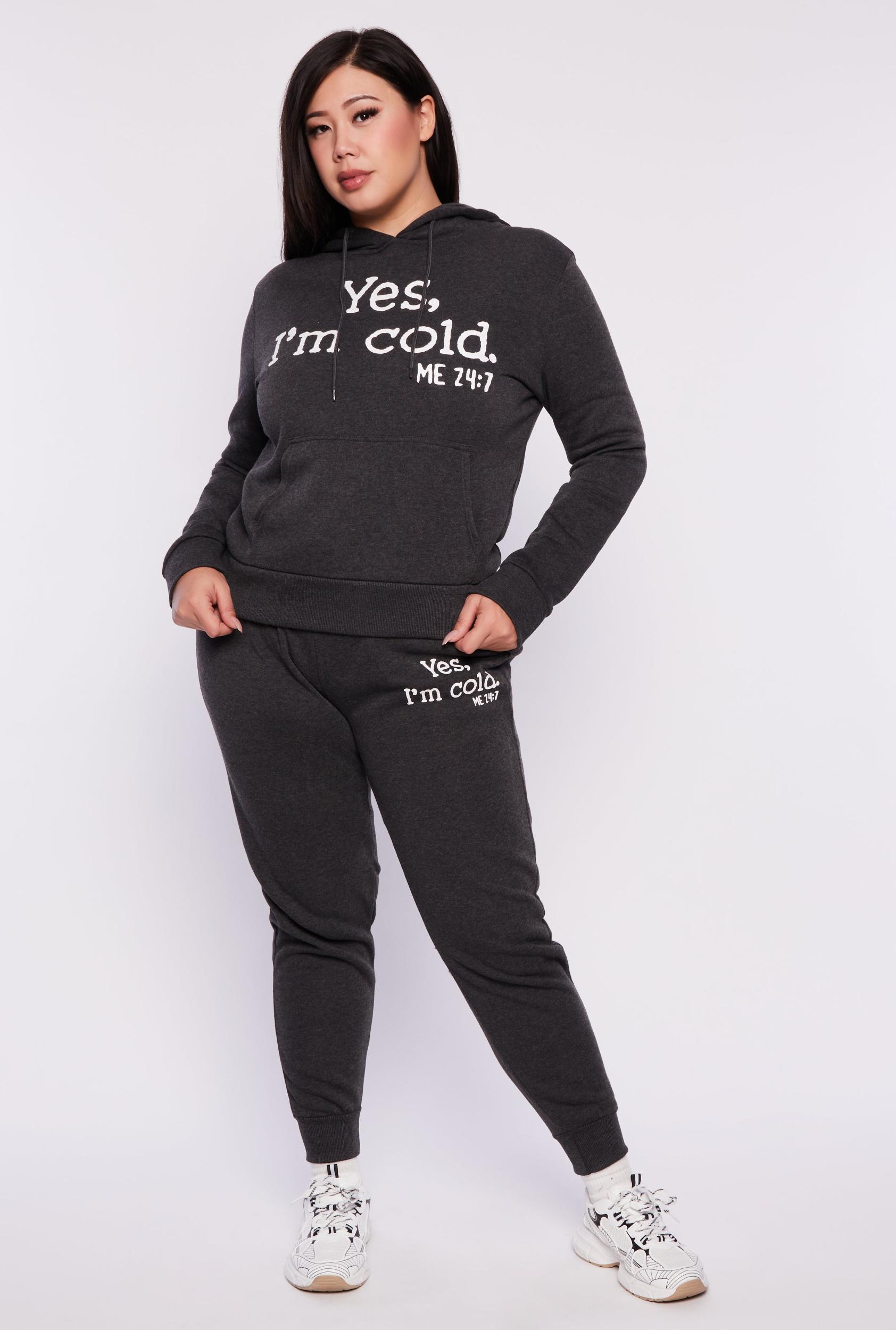 Womens Plus Size Yes Im Cold Joggers Product Image