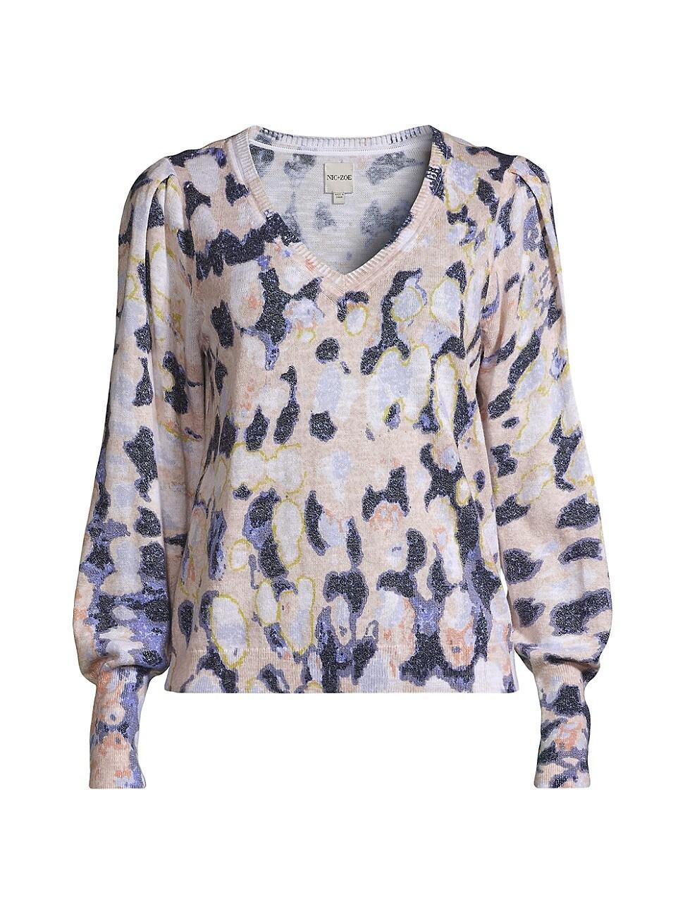 NIC+ZOE Rolling Clouds Sweater Multi) Women's Sweater Product Image
