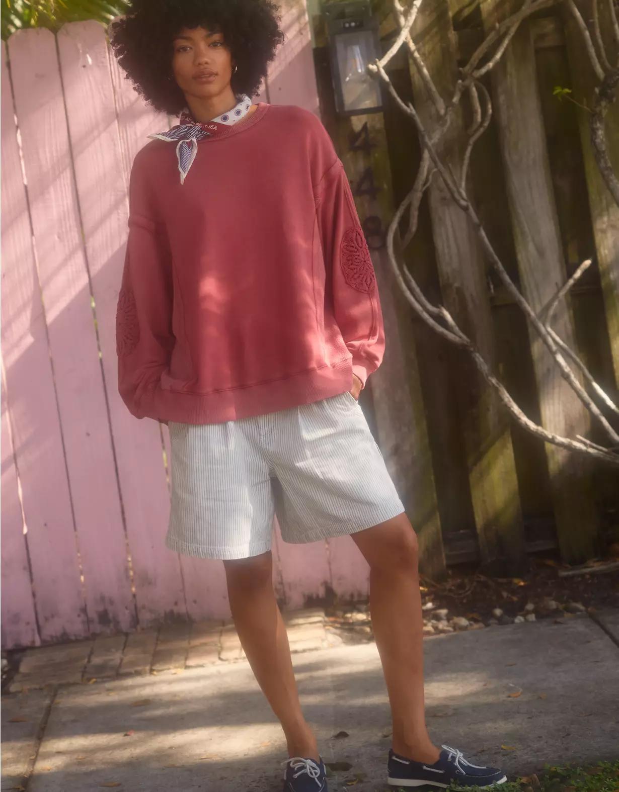 Aerie Denim Trouser Jort Product Image