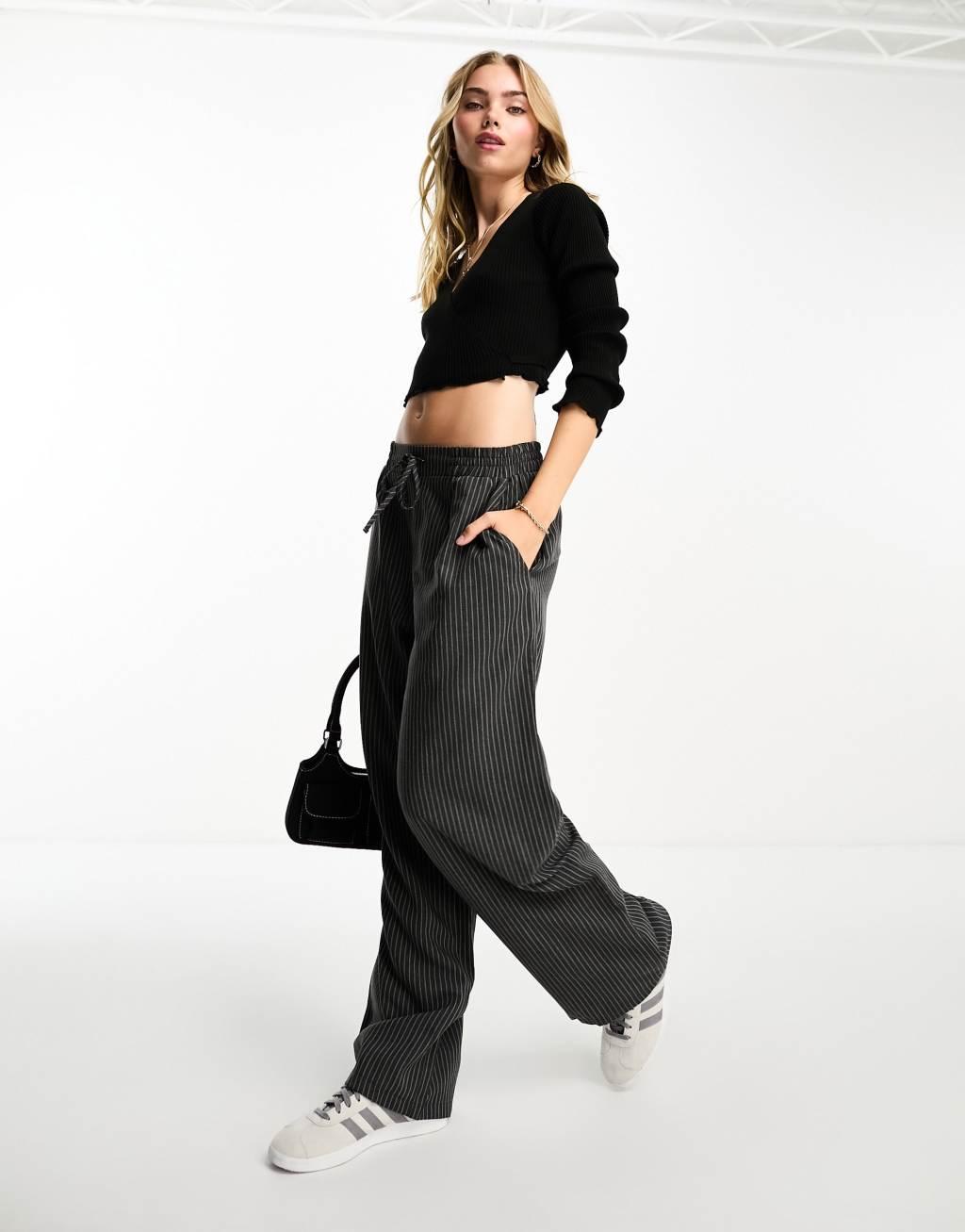 Stradivarius knitted ballerina wrap top Product Image