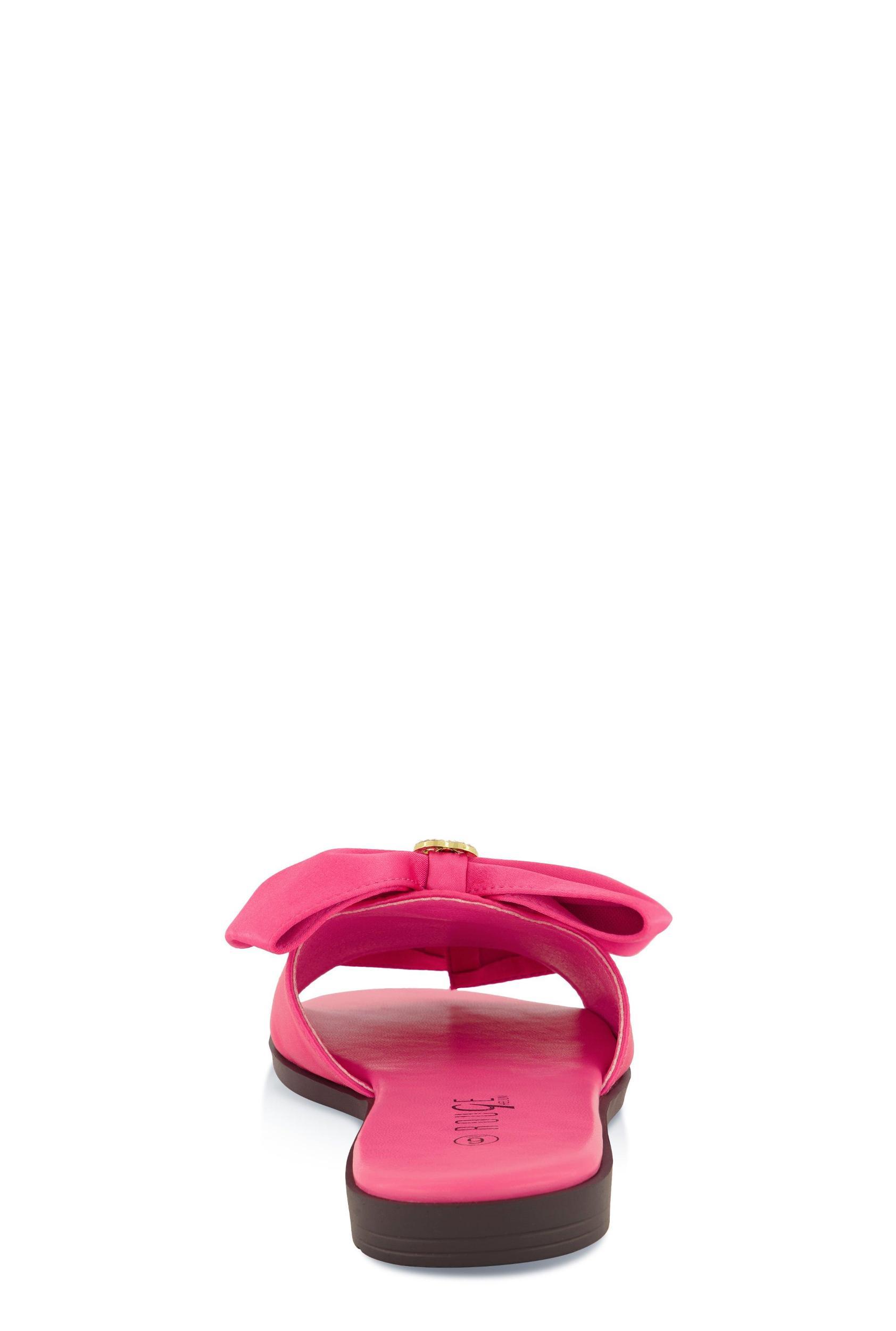 Womens Bow Band Open Toe Slide Sandals Product Image