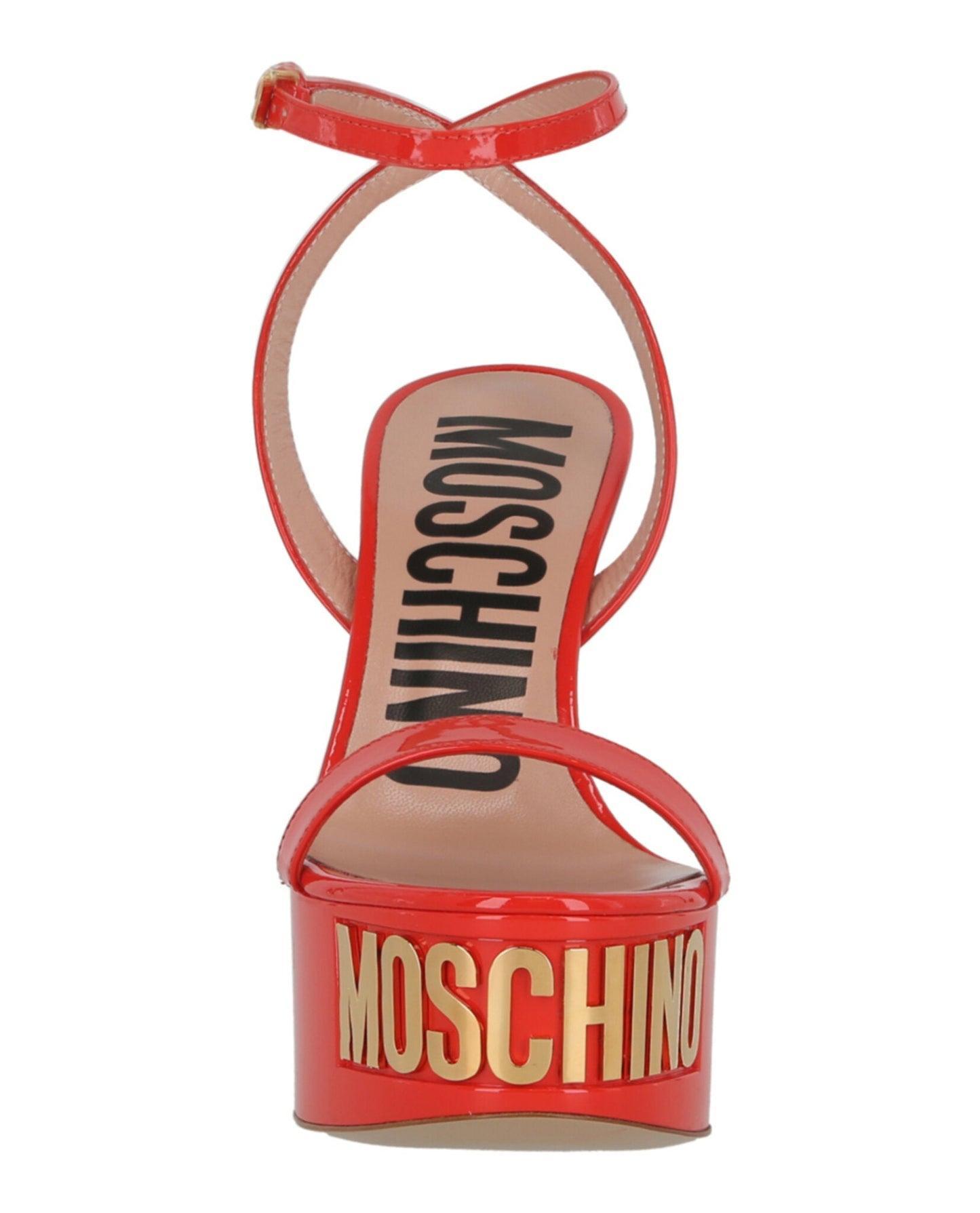 Moschino Logo-Letter Patent Leather Platform Pump Product Image