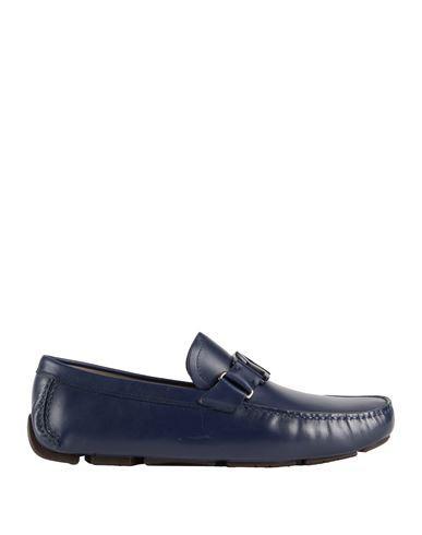 FERRAGAMO Man Loafers Midnight Blue Size 9 Leather Product Image