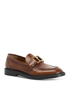 Womens Marcie Logo Buckle Leather Loafers Product Image