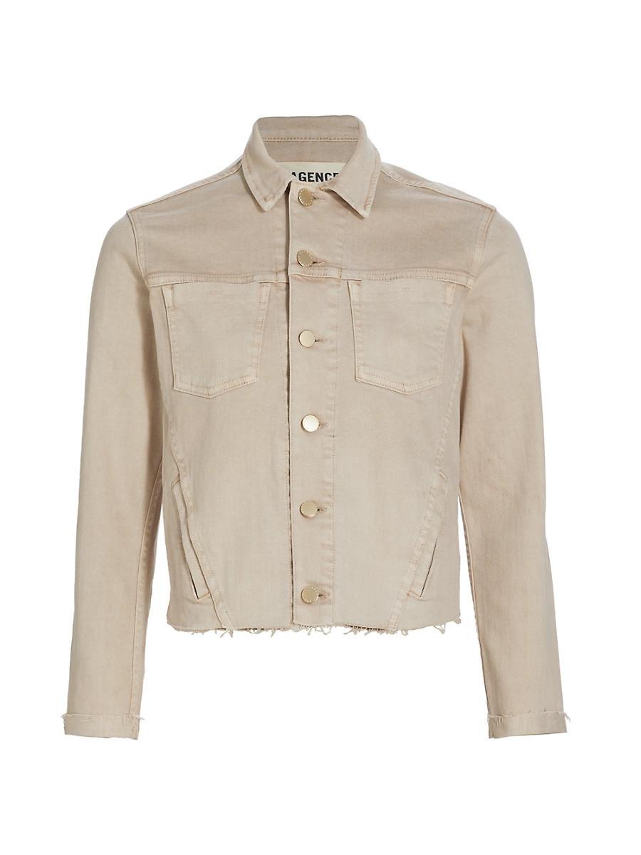 LAgence Janelle Slim-Fit Raw Denim Jacket Product Image