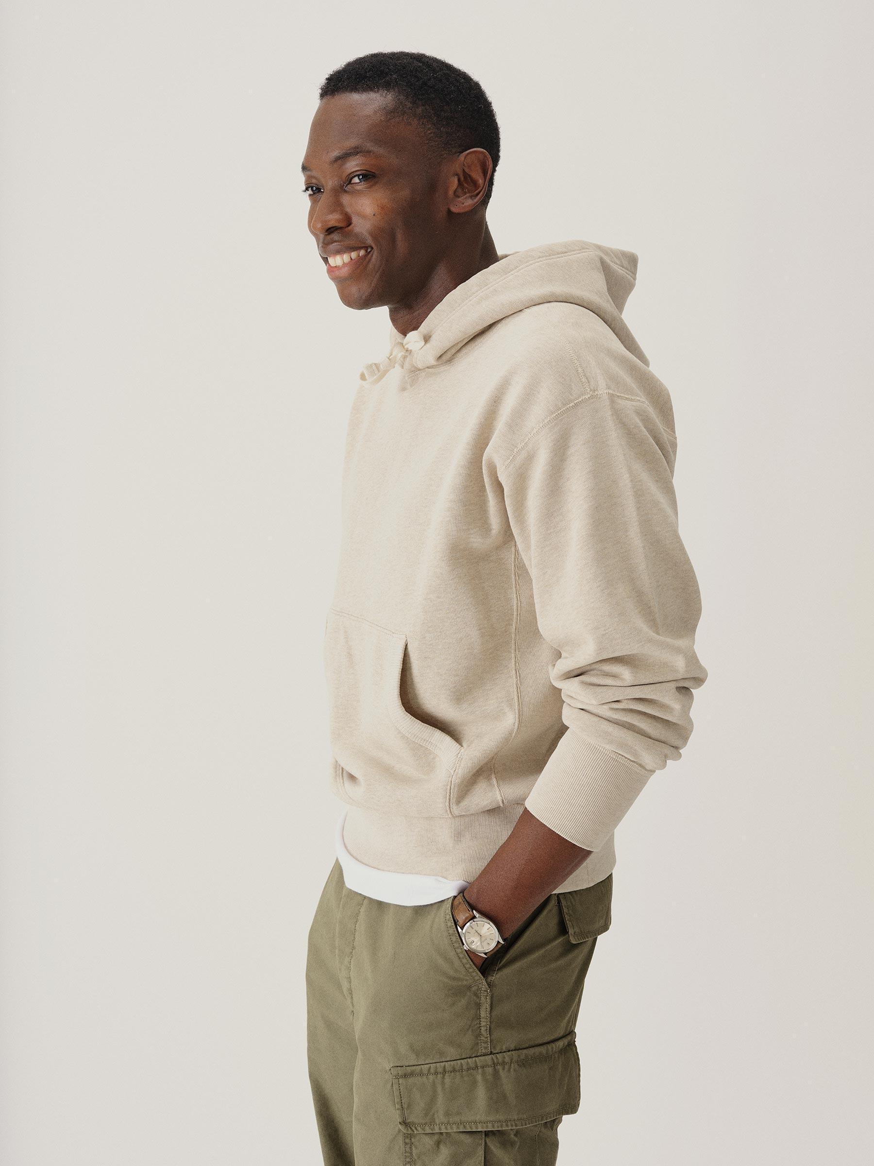 Heather Oat Welterweight Hooded Sweatshirt Product Image