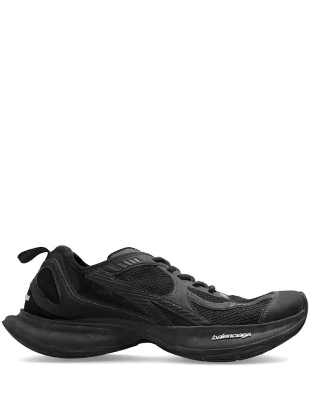 BALENCIAGA Black Mesh And Rubber Circuit Sneakers Product Image