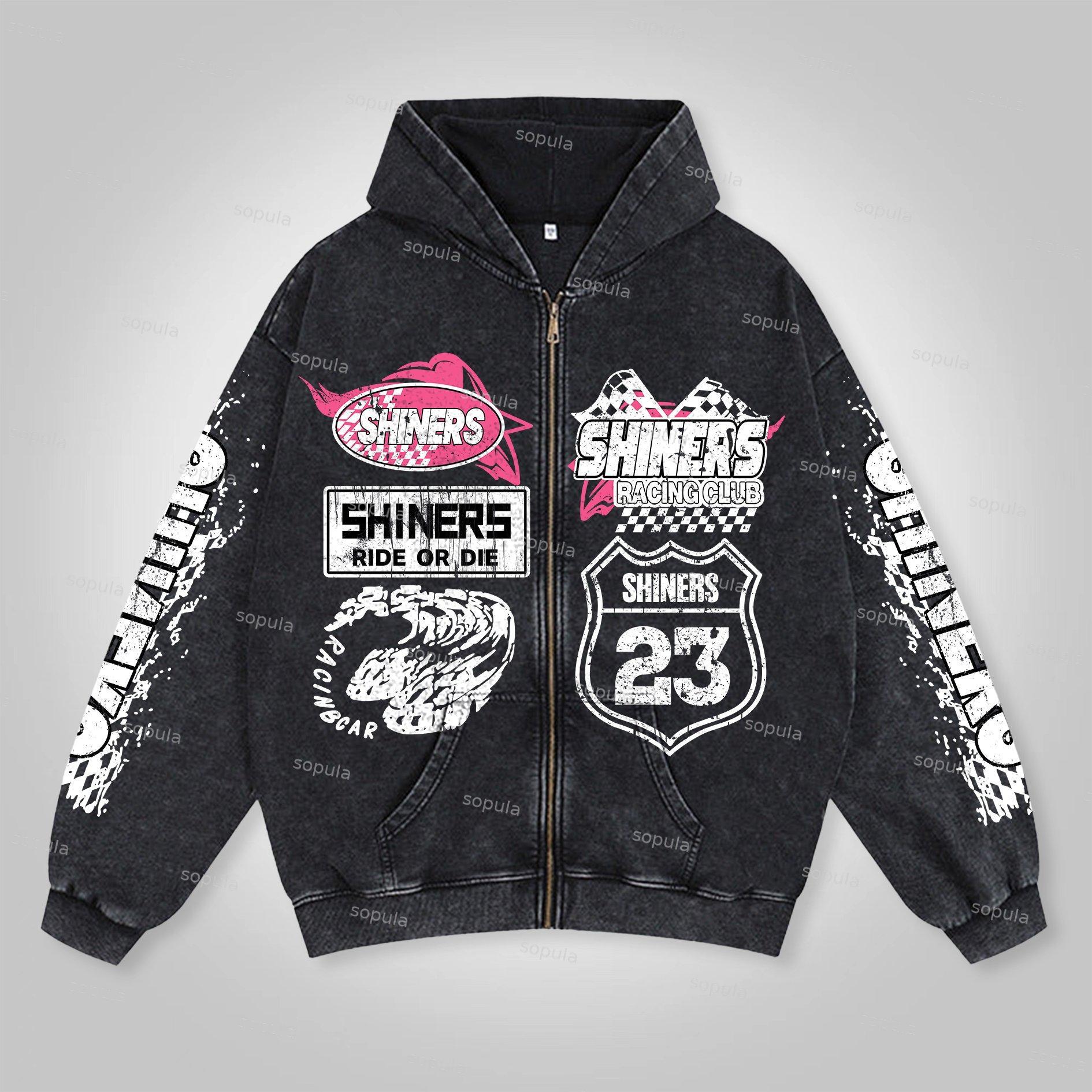Sopula Vintage Risen King Graphic Washed Zip-Up Hoodie Product Image