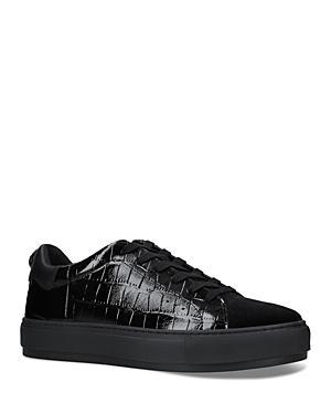 Kurt Geiger London Mens Laney Crocodile Embossed Leather Lace Up Sneakers Product Image