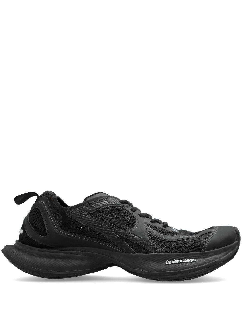 BALENCIAGA Black Mesh And Rubber Circuit Sneakers Product Image